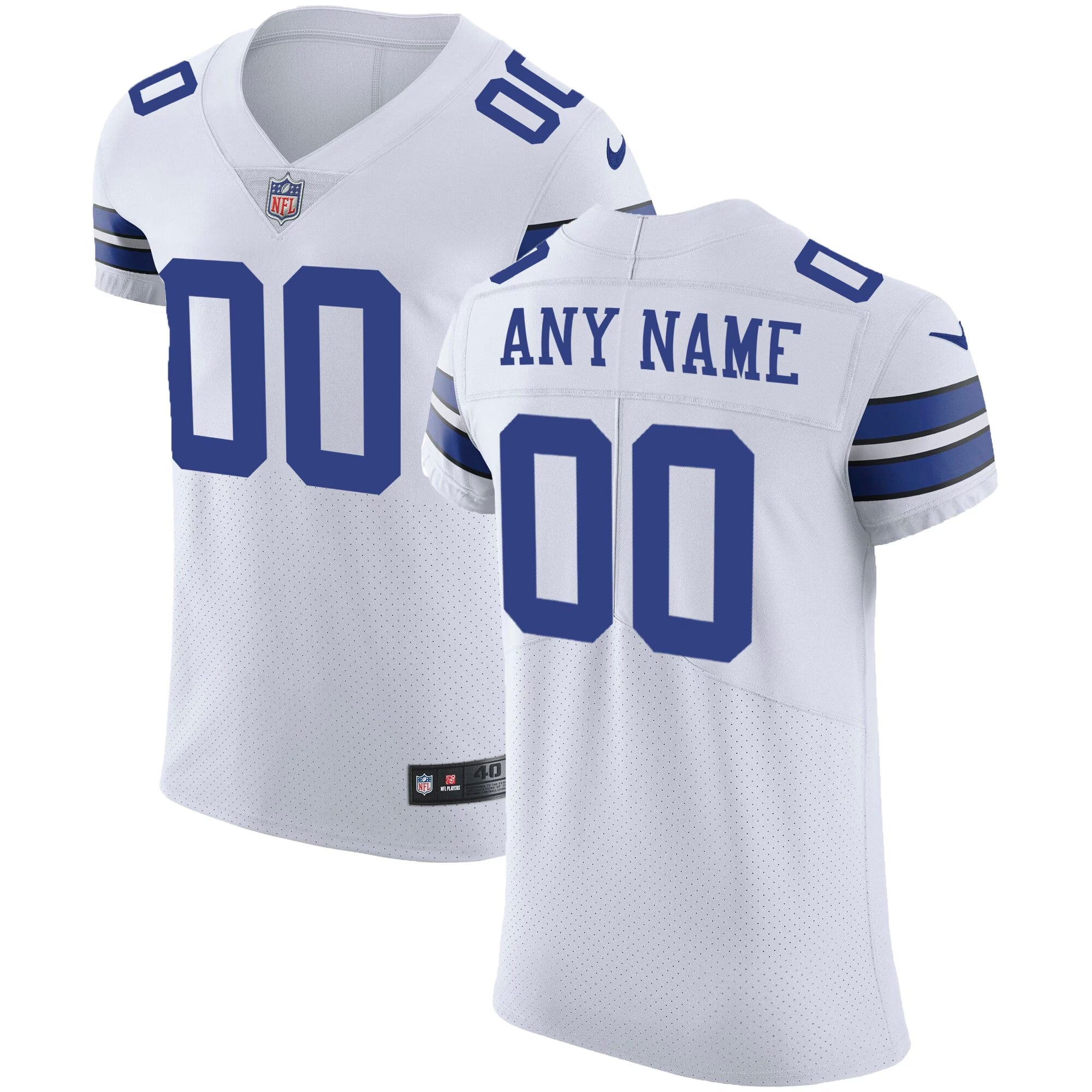 Dallas Cowboys White Vapor Untouchable Custom Elite Jersey