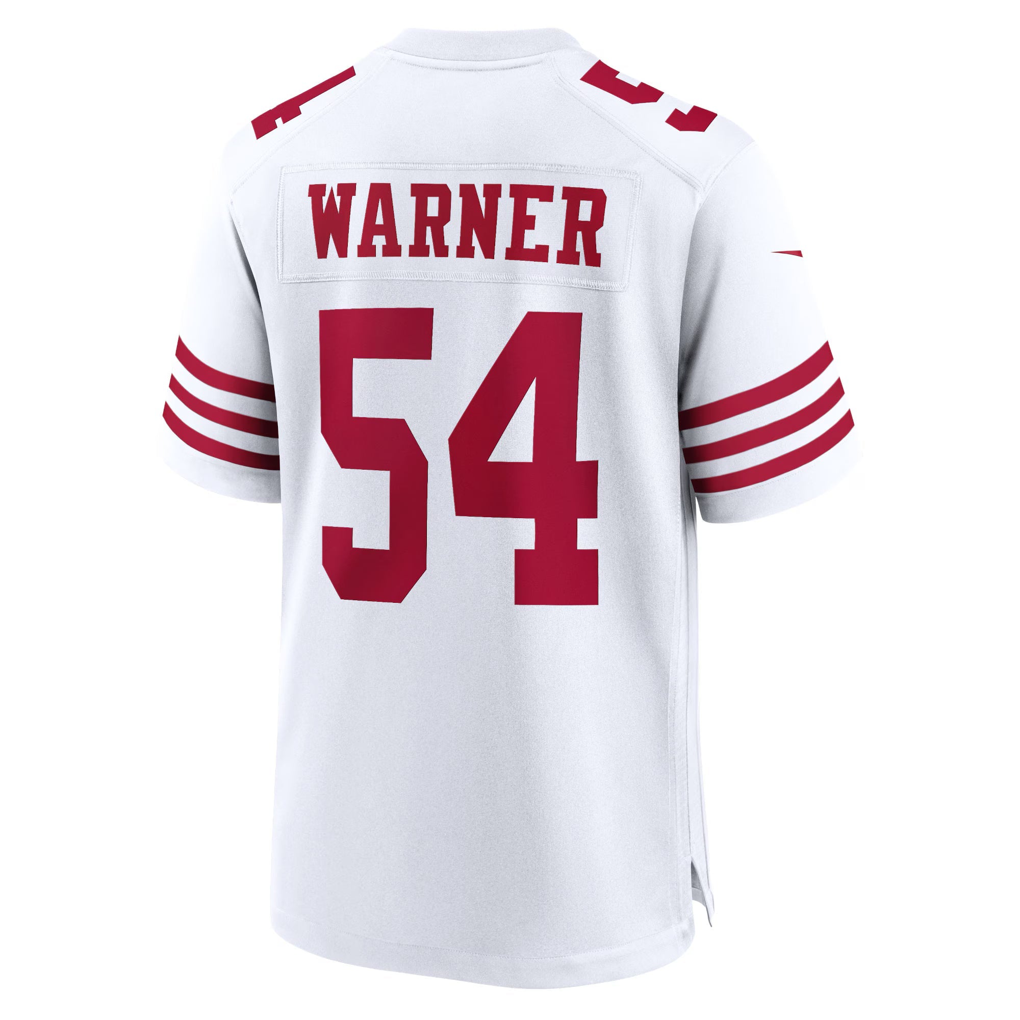 San Francisco 49ers Fred Warner White Team Game Player Jersey