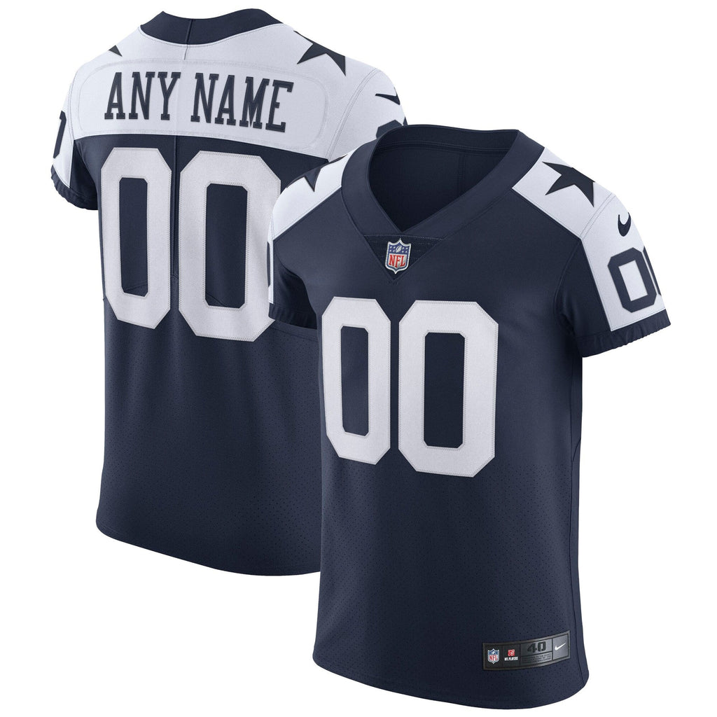 Dallas Cowboys Navy Alternate Vapor Elite Custom Jersey