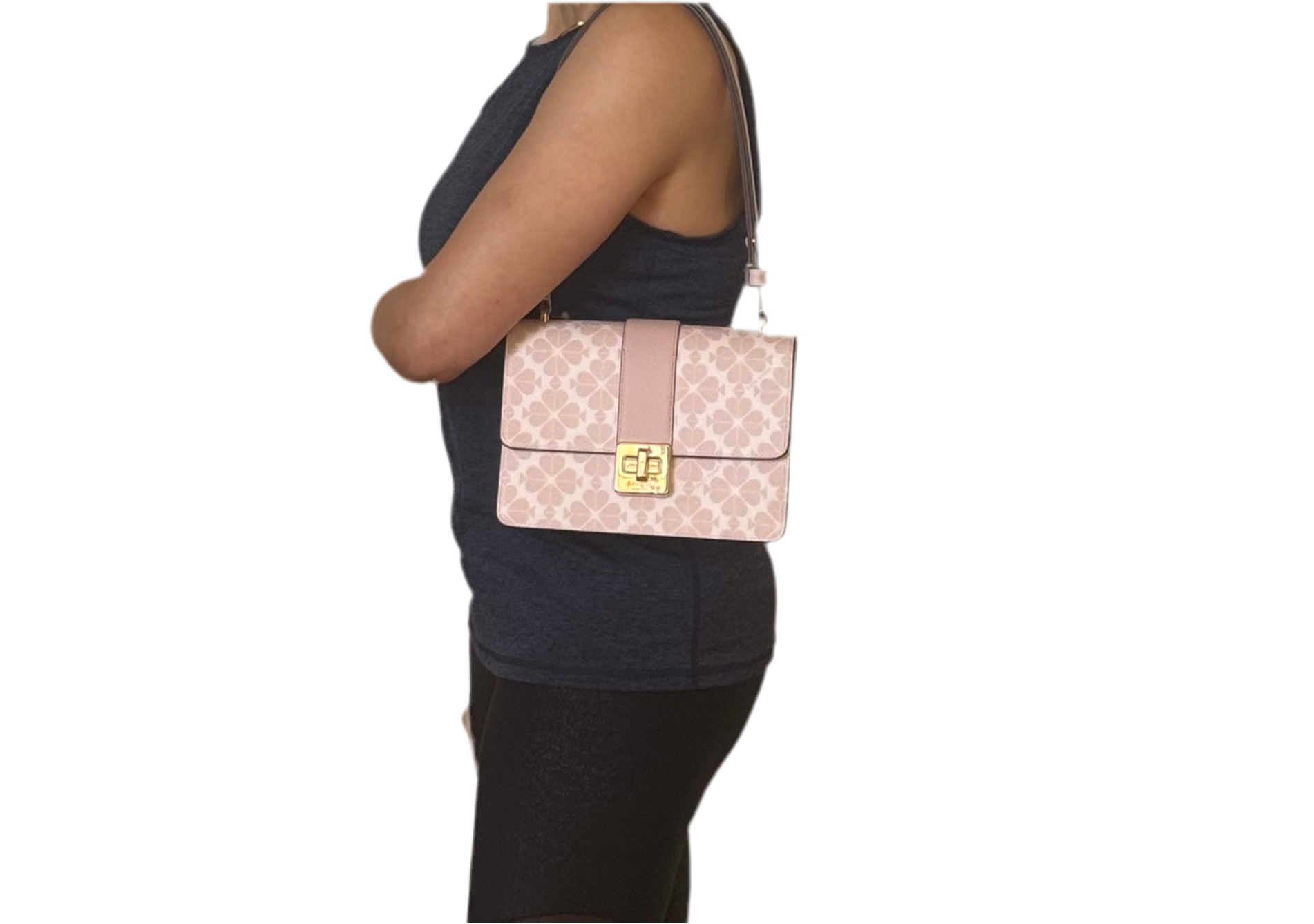 NWT Kate Spade Small Flap Shoulder Spade Flower Leather Bag