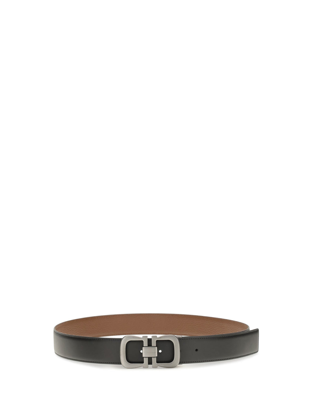 Ferragamo Men Reversible Leather Belt With Logo