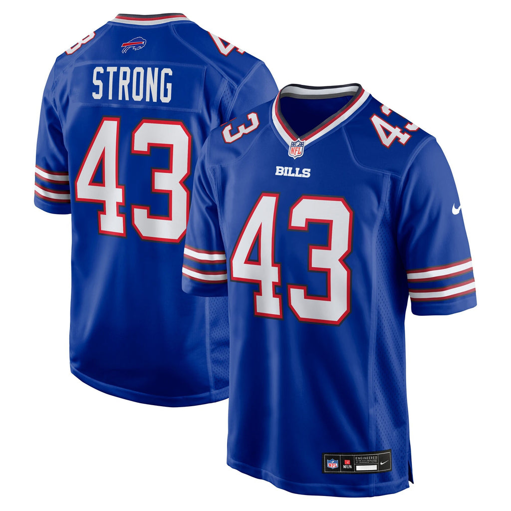Buffalo Bills Dorian Strong Royal Team Game Jersey