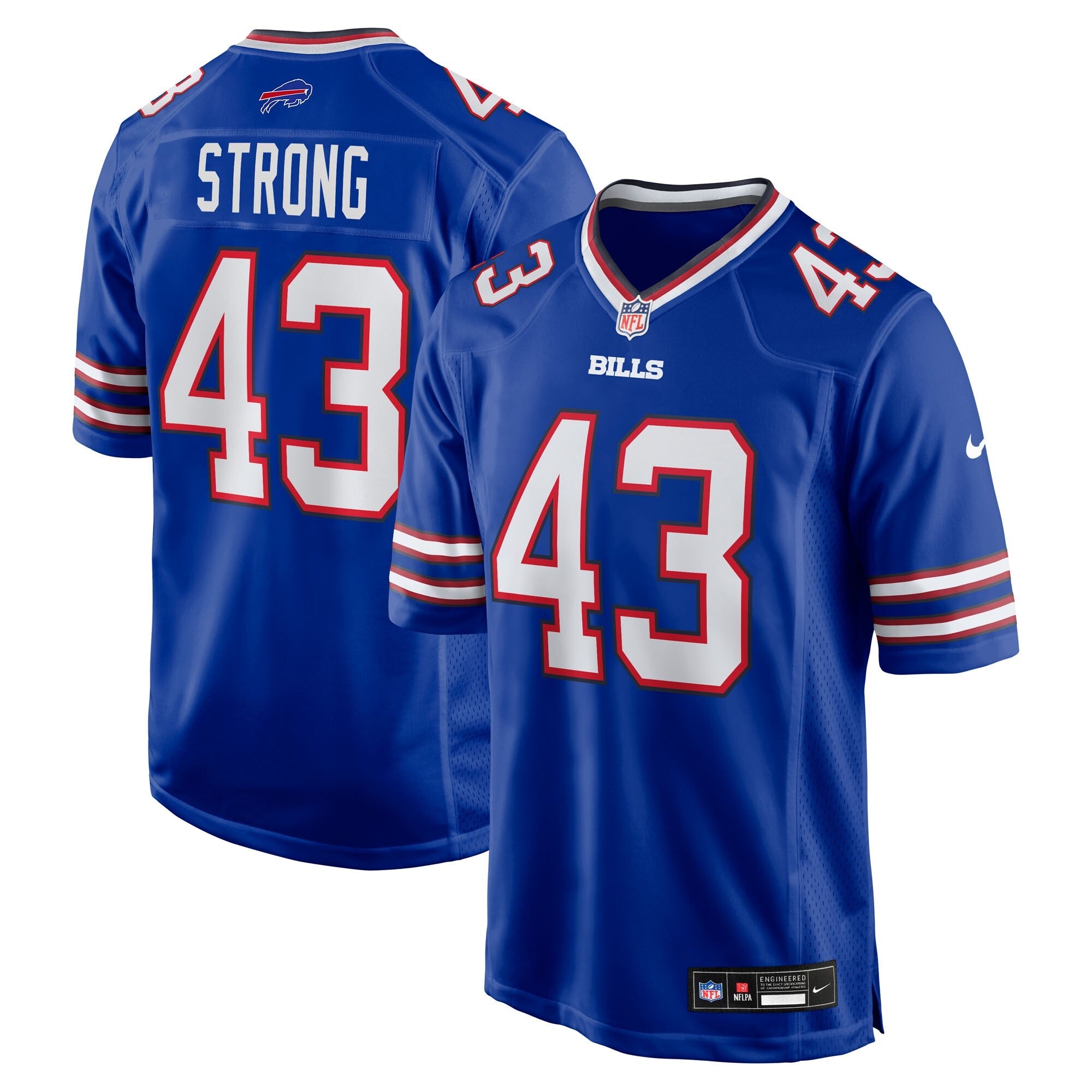 Buffalo Bills Dorian Strong Royal Team Game Jersey