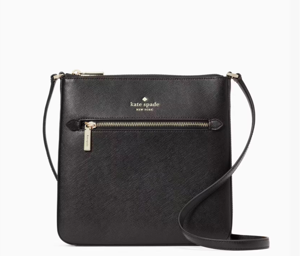 NWT Kate Spade Sadie Large Crossbody Leather Bag in Black