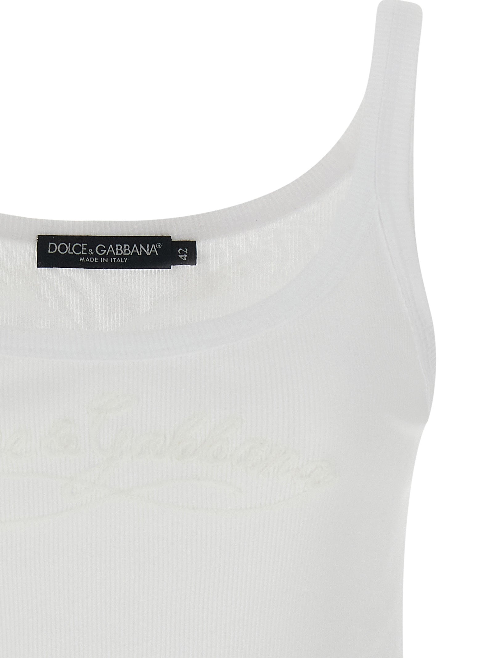 Dolce & Gabbana Women Logo Embroidery Tank Top