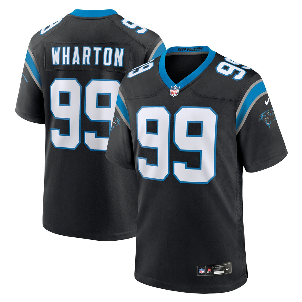 Carolina Panthers Tershawn Wharton Black Team Game Jersey