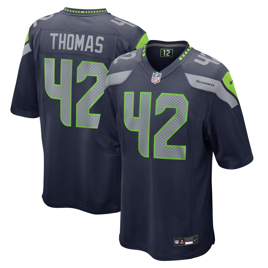 Seattle Seahawks Drake Thomas College Navy Game Jersey