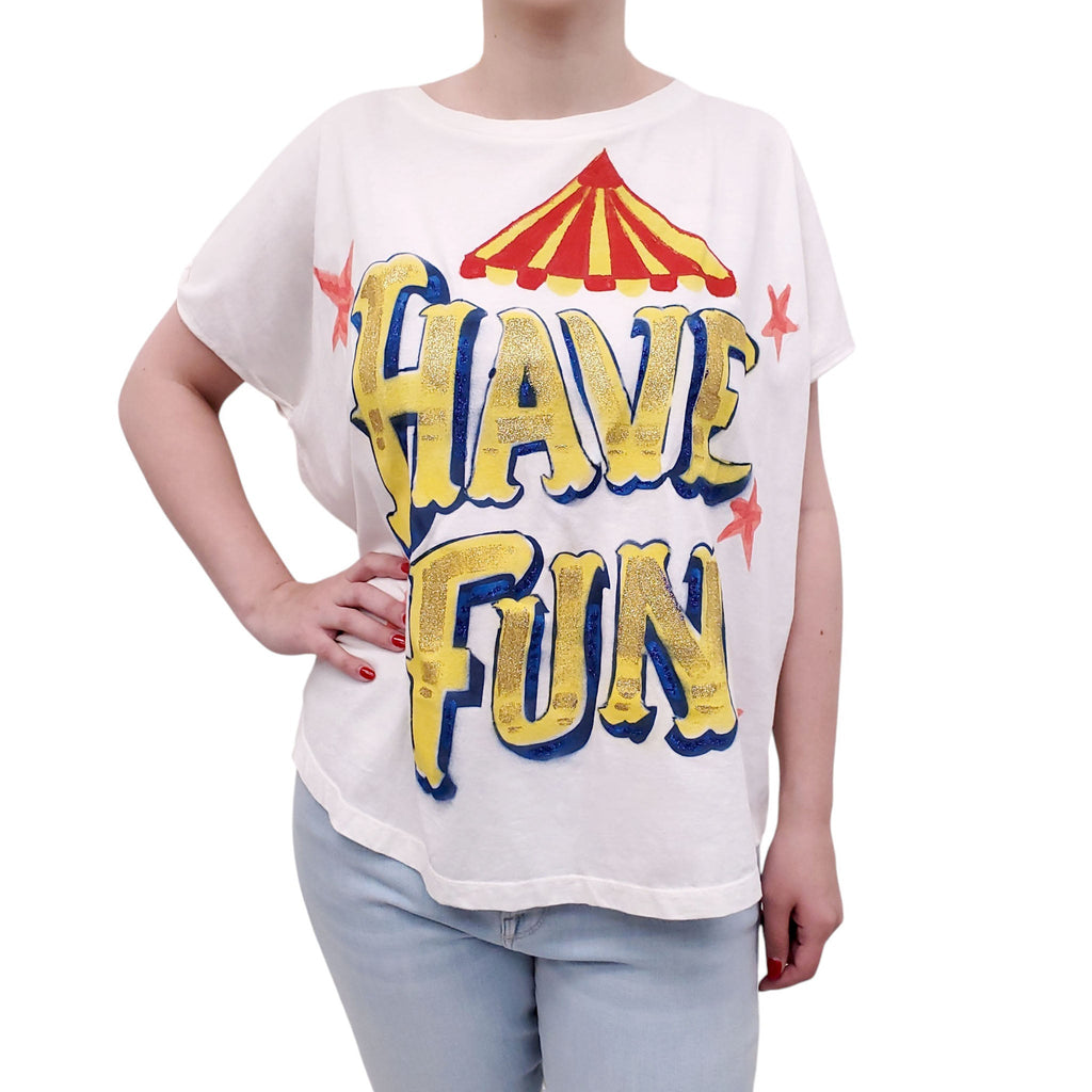 FAITH CONNEXION CIRCUS GRAPHIC T-SHIRT - SIZE S