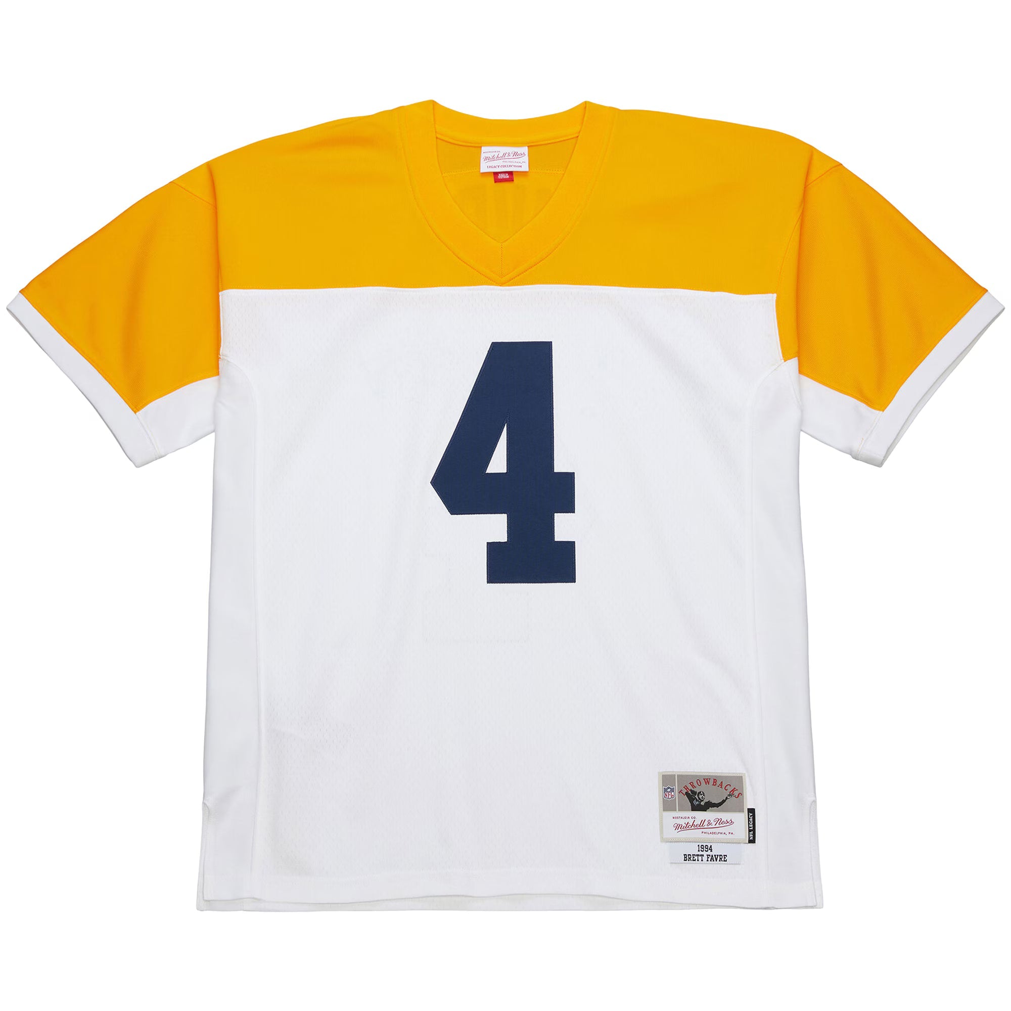 Green Bay Packers Brett Favre Mitchell & Ness White 1994 Legacy Replica Jersey