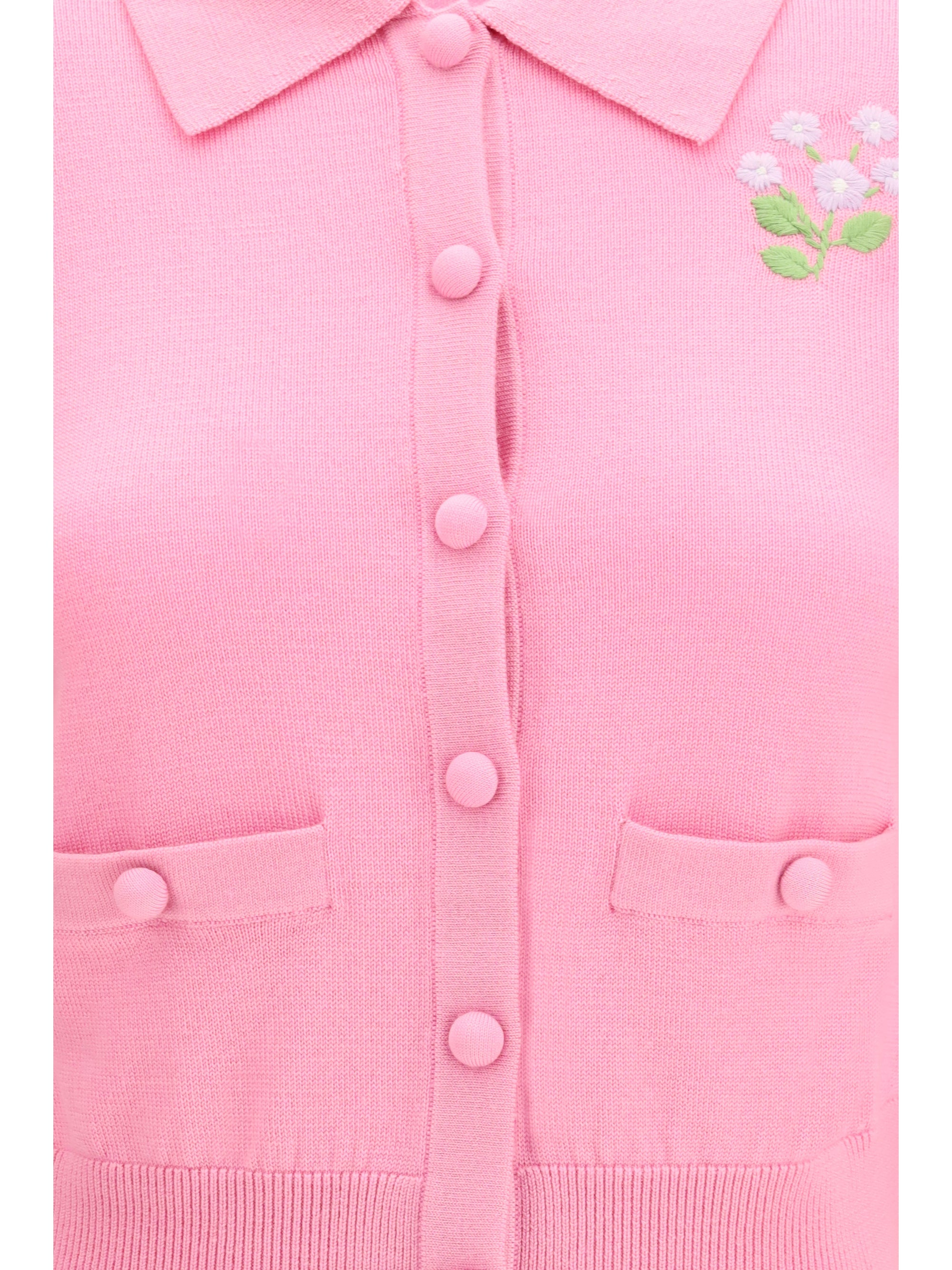 Self-Portrait Women Floral Embroidered Knit Cardigan