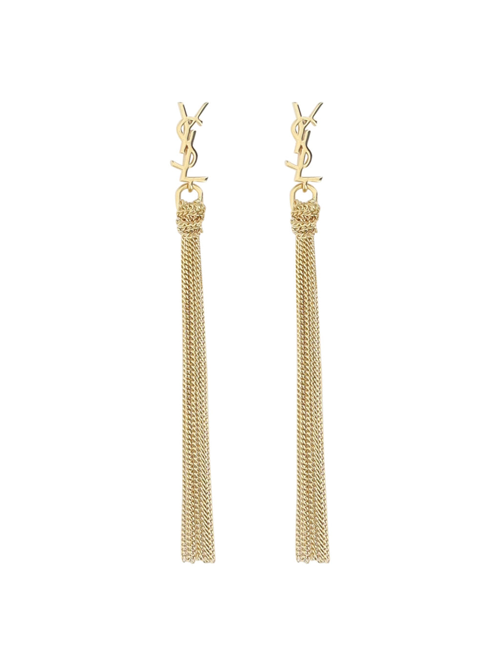 Saint Laurent Women Bo Pompons Chaines Brass Metal