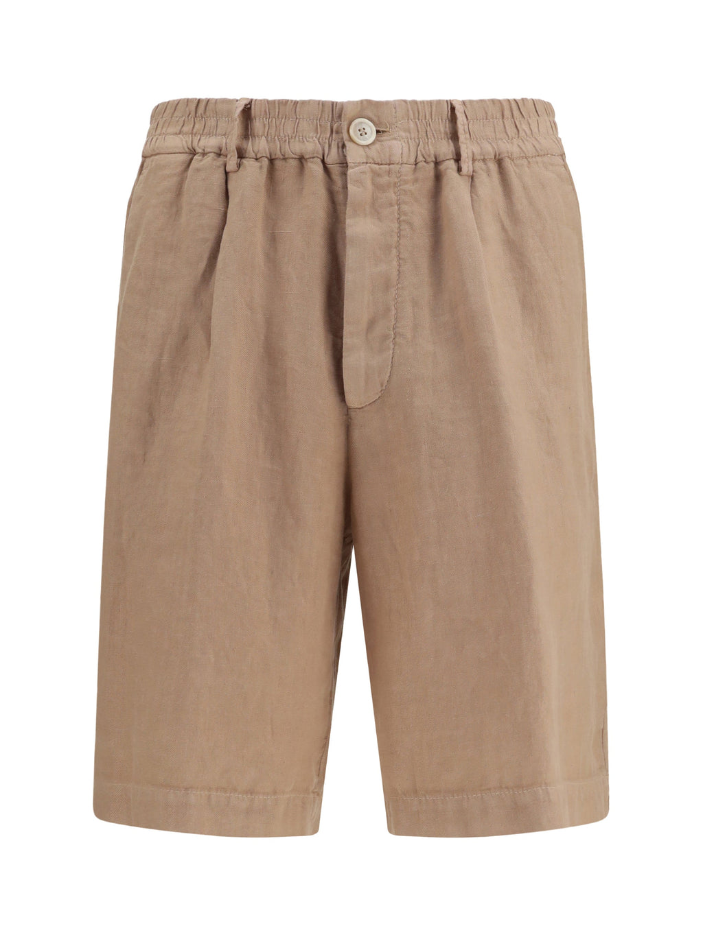Brunello Cucinelli Men Lightweight Délavé Linen Shorts