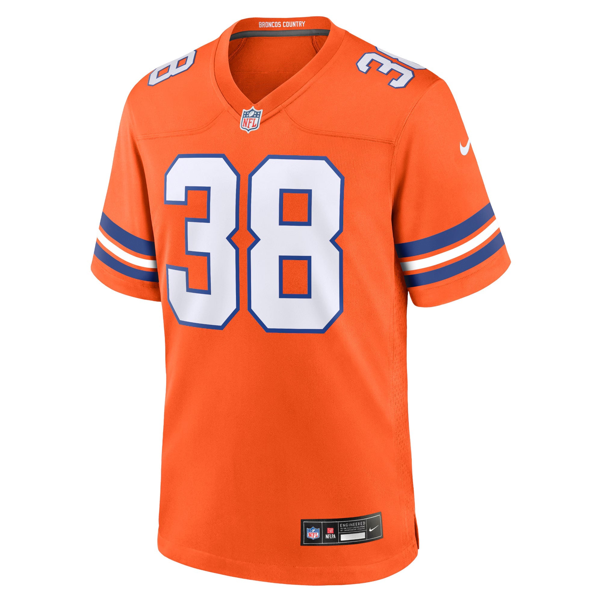 Denver Broncos Jaleel McLaughlin Orange Mile High Collection 1977 Throwback Player Game Jersey