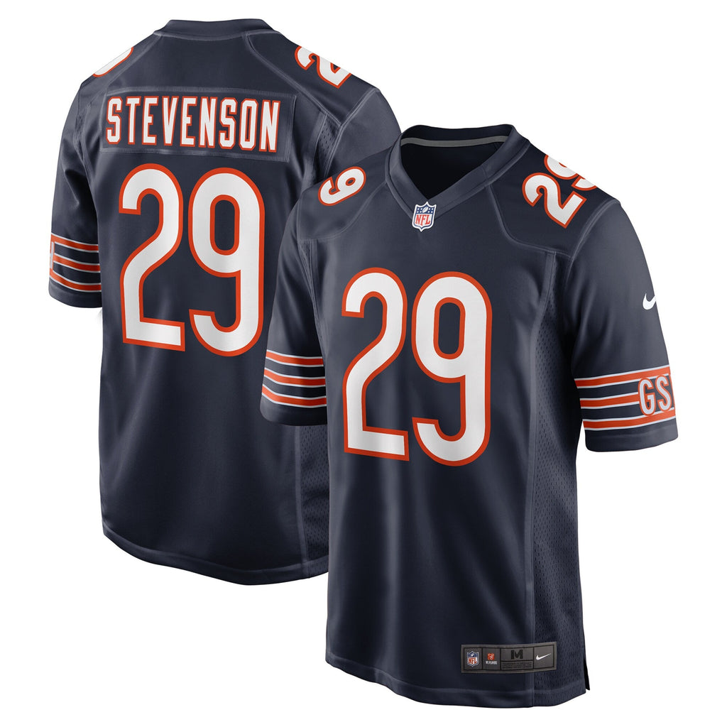 Chicago Bears Tyrique Stevenson Navy Game Jersey