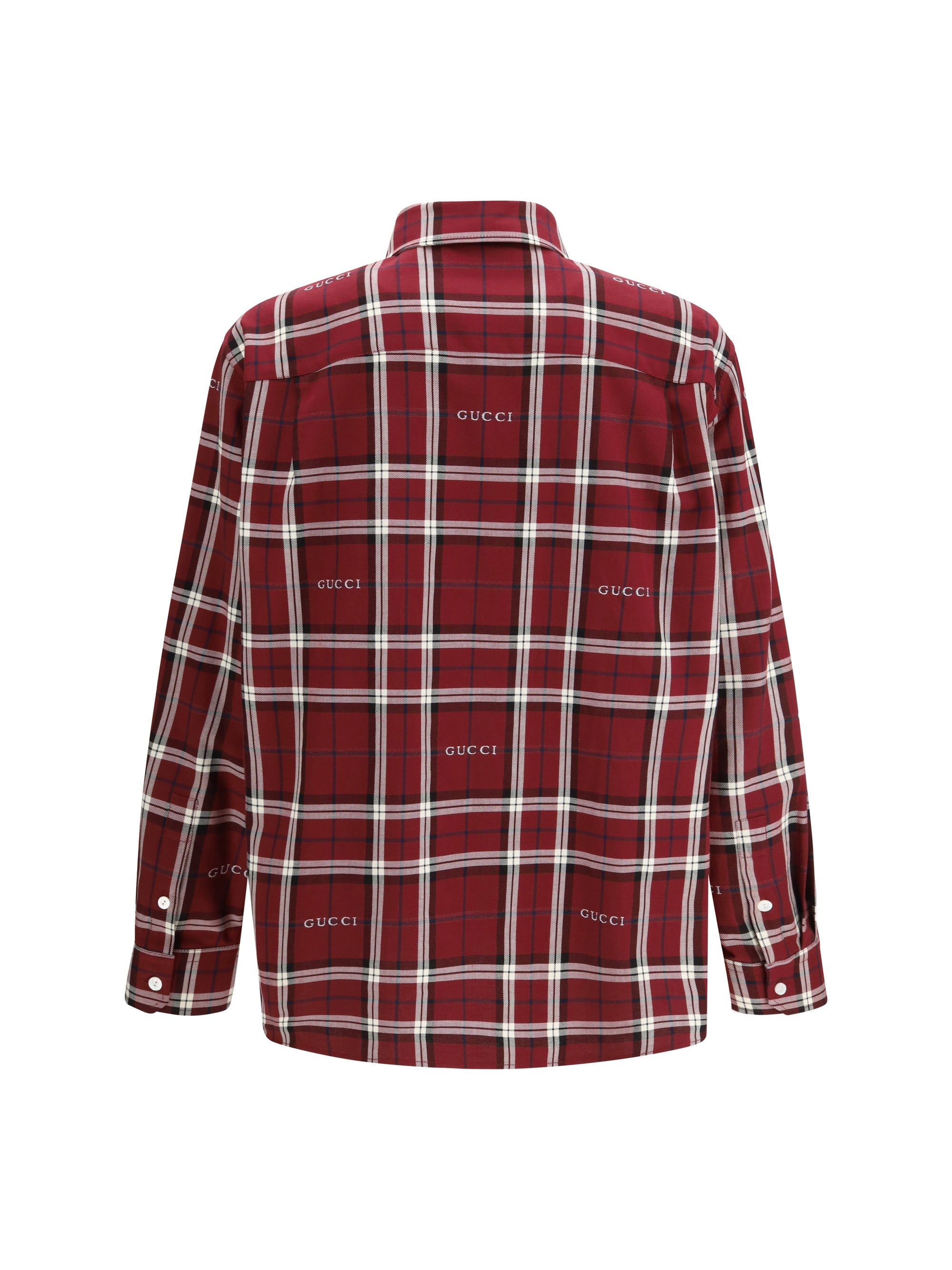 Gucci Men Multicolour Tartan Cotton Jacquard Shirt