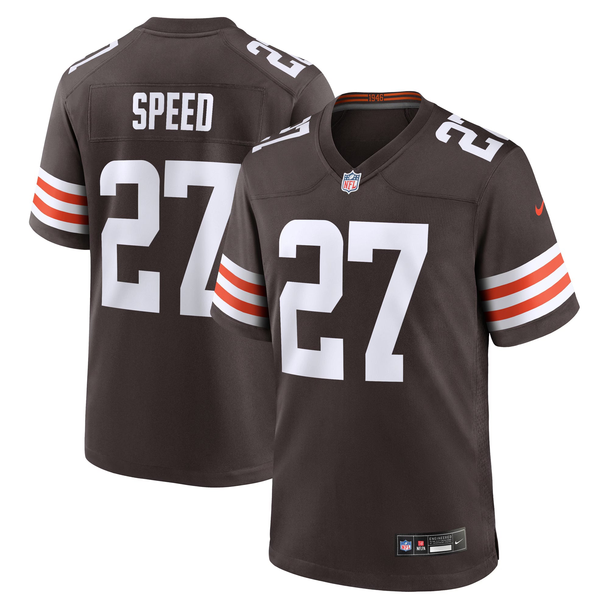 Cleveland Browns Ameer Speed Brown Team Game Jersey