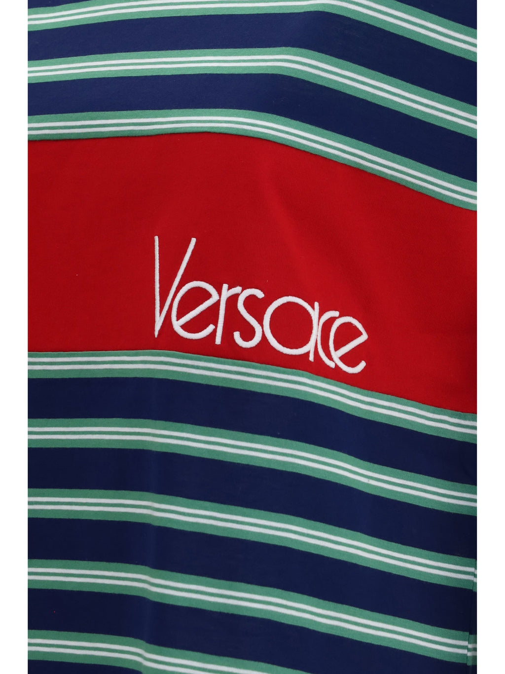 Versace Women Striped Cotton T-Shirt