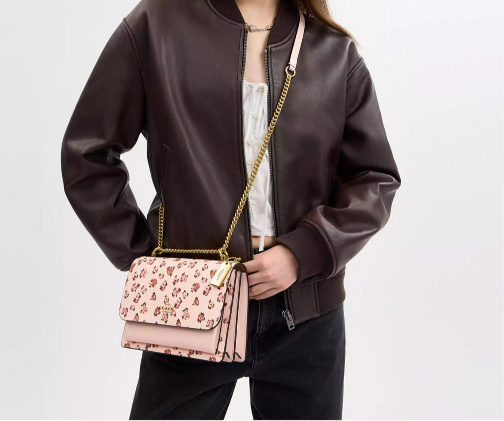 NWT Coach Klare Crossbody Bag With Rose Print In Blush