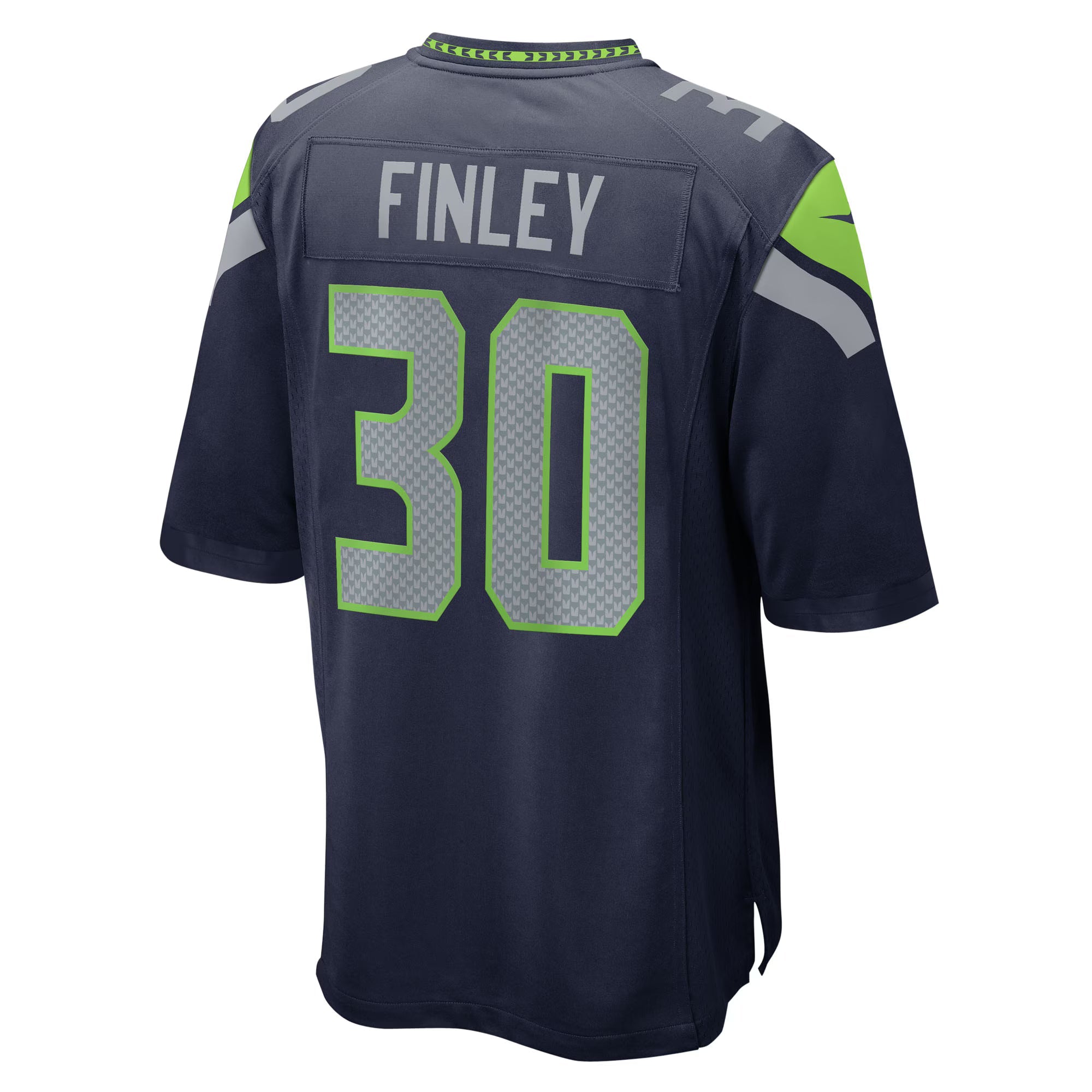 Seattle Seahawks AJ Finley College Navy Team Game Jersey