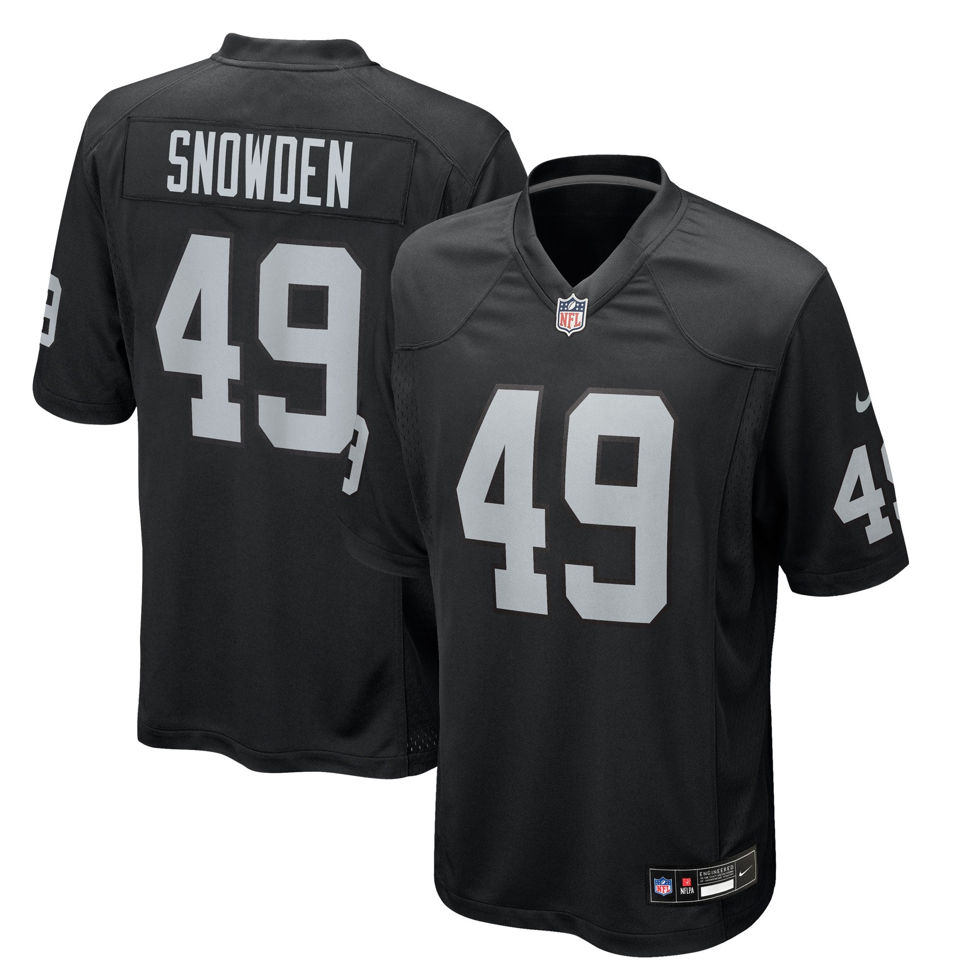 Las Vegas Raiders Charles Snowden Black Team Game Jersey