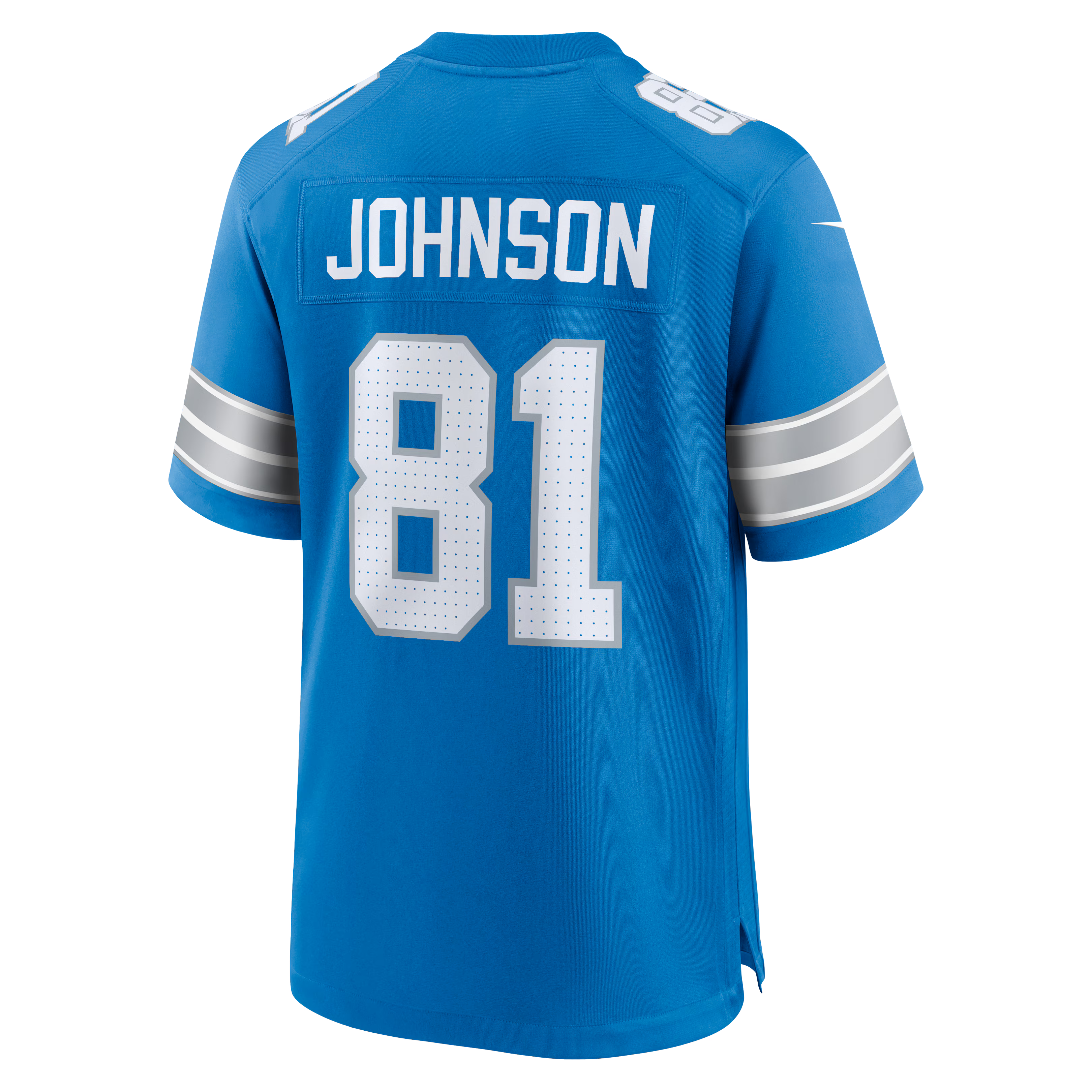 Detroit Lions Calvin Johnson Blue Team Retired Game Jersey
