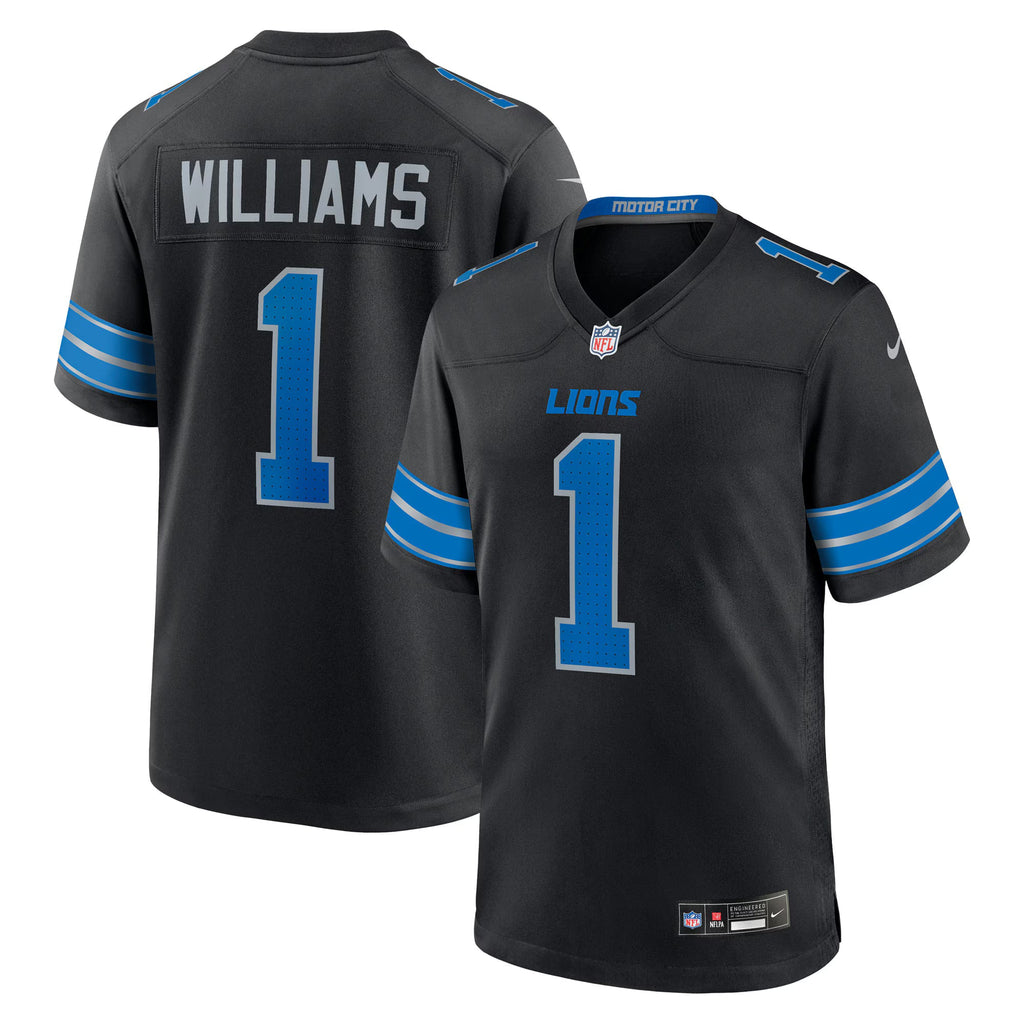 Detroit Lions Jameson Williams Black Alternate Game Player Jersey
