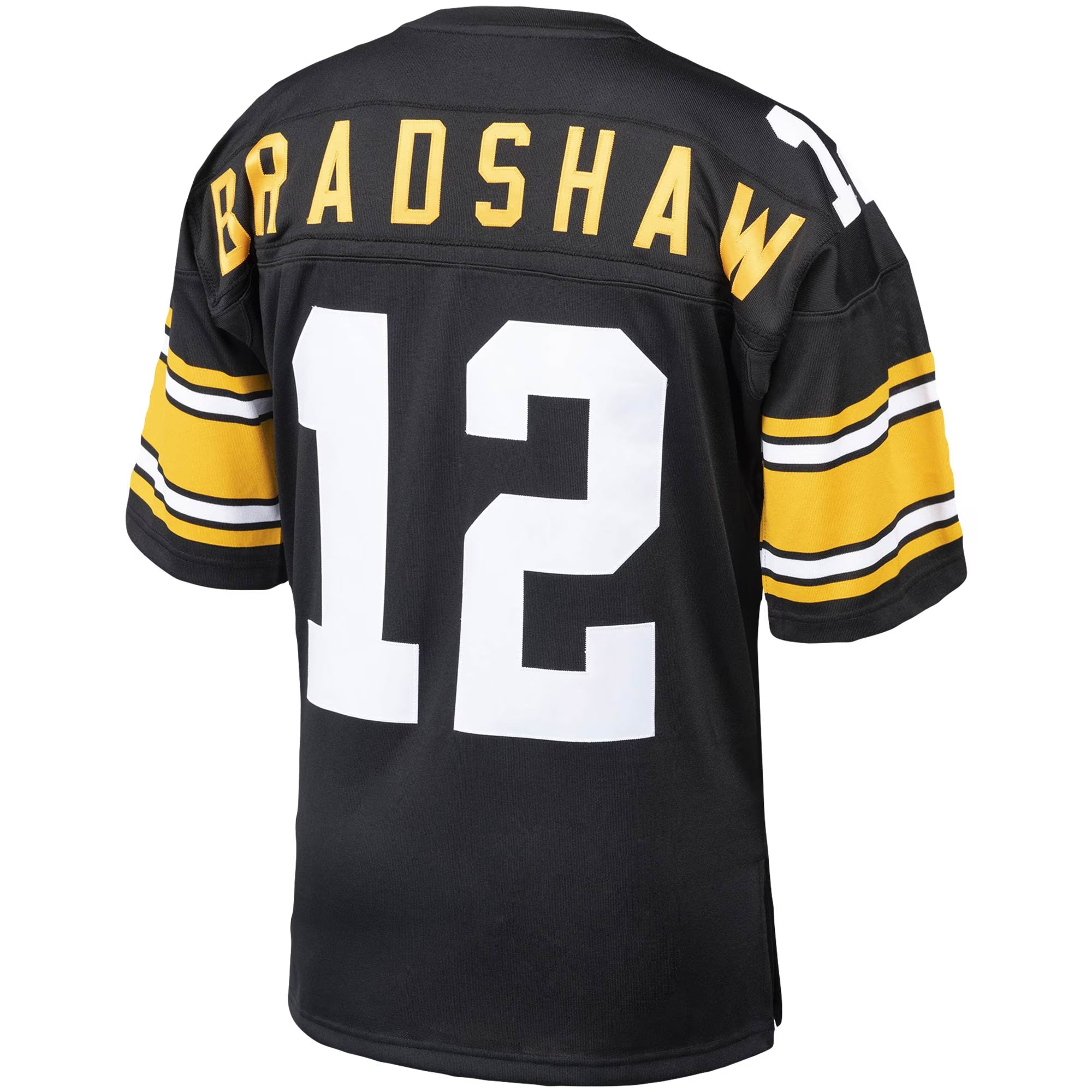 Pittsburgh Steelers Terry Bradshaw Mitchell & Ness Black Authentic Throwback Retired Player Jersey
