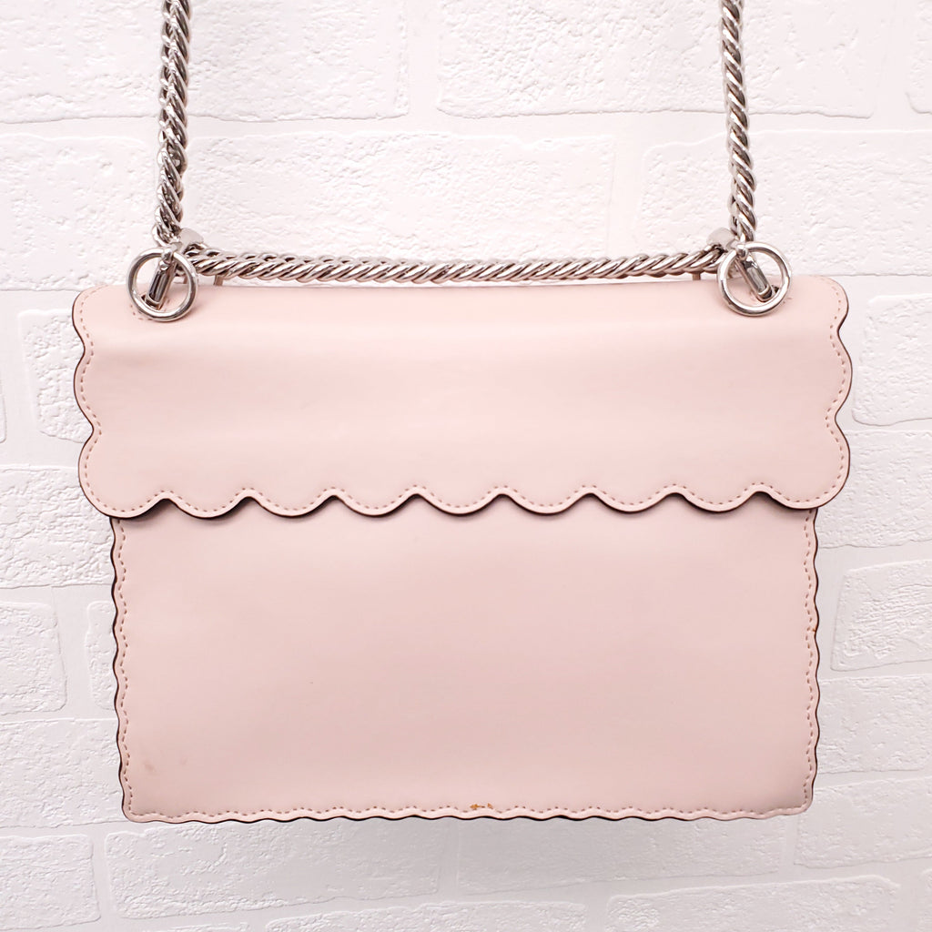 FENDI BABY PINK 'MINI KAN' SHOULDER BAG