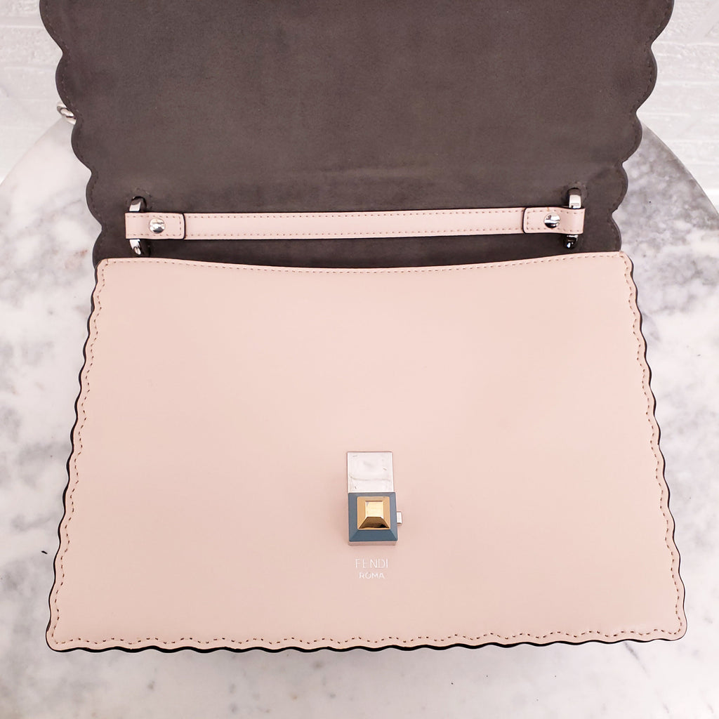 FENDI BABY PINK 'MINI KAN' SHOULDER BAG
