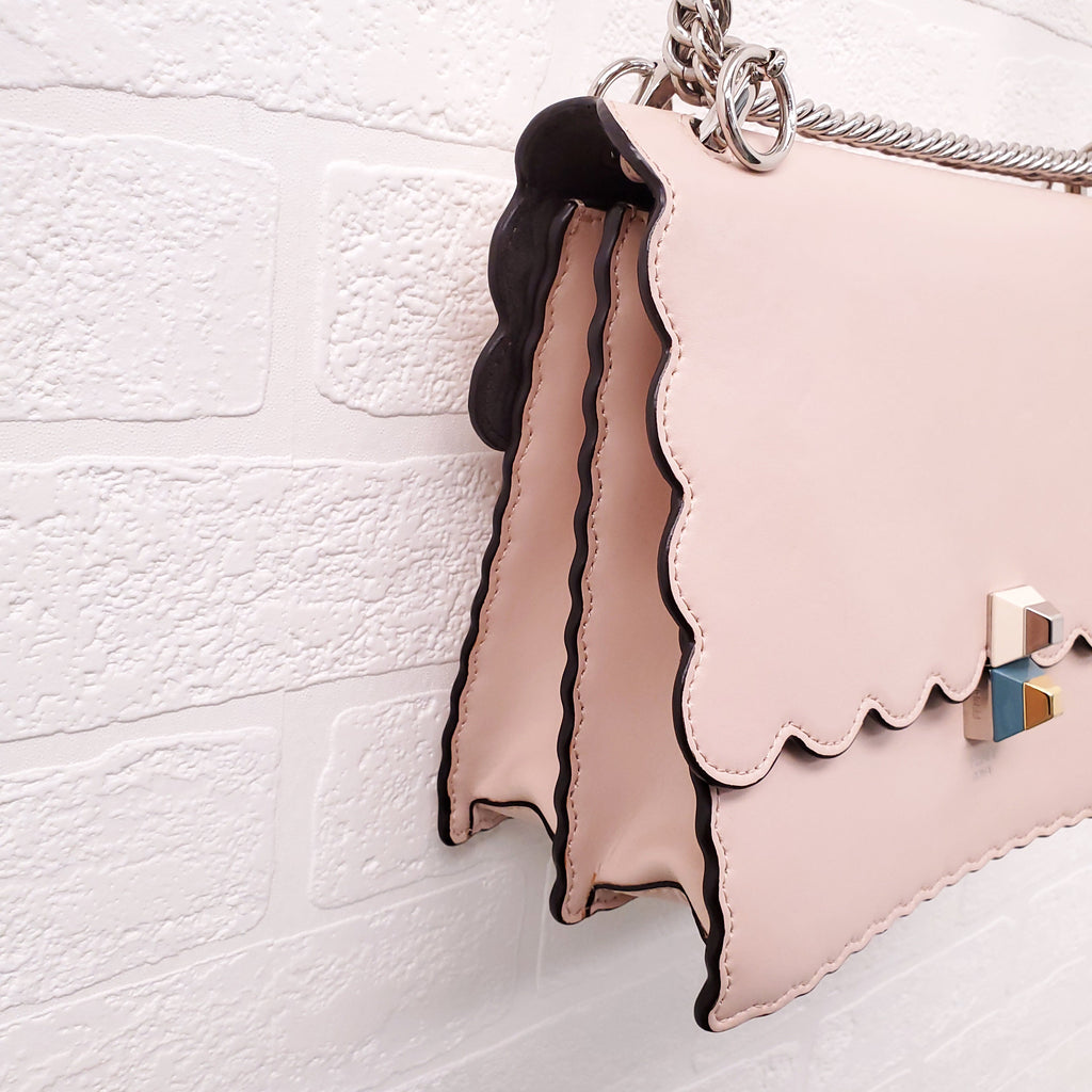 FENDI BABY PINK 'MINI KAN' SHOULDER BAG
