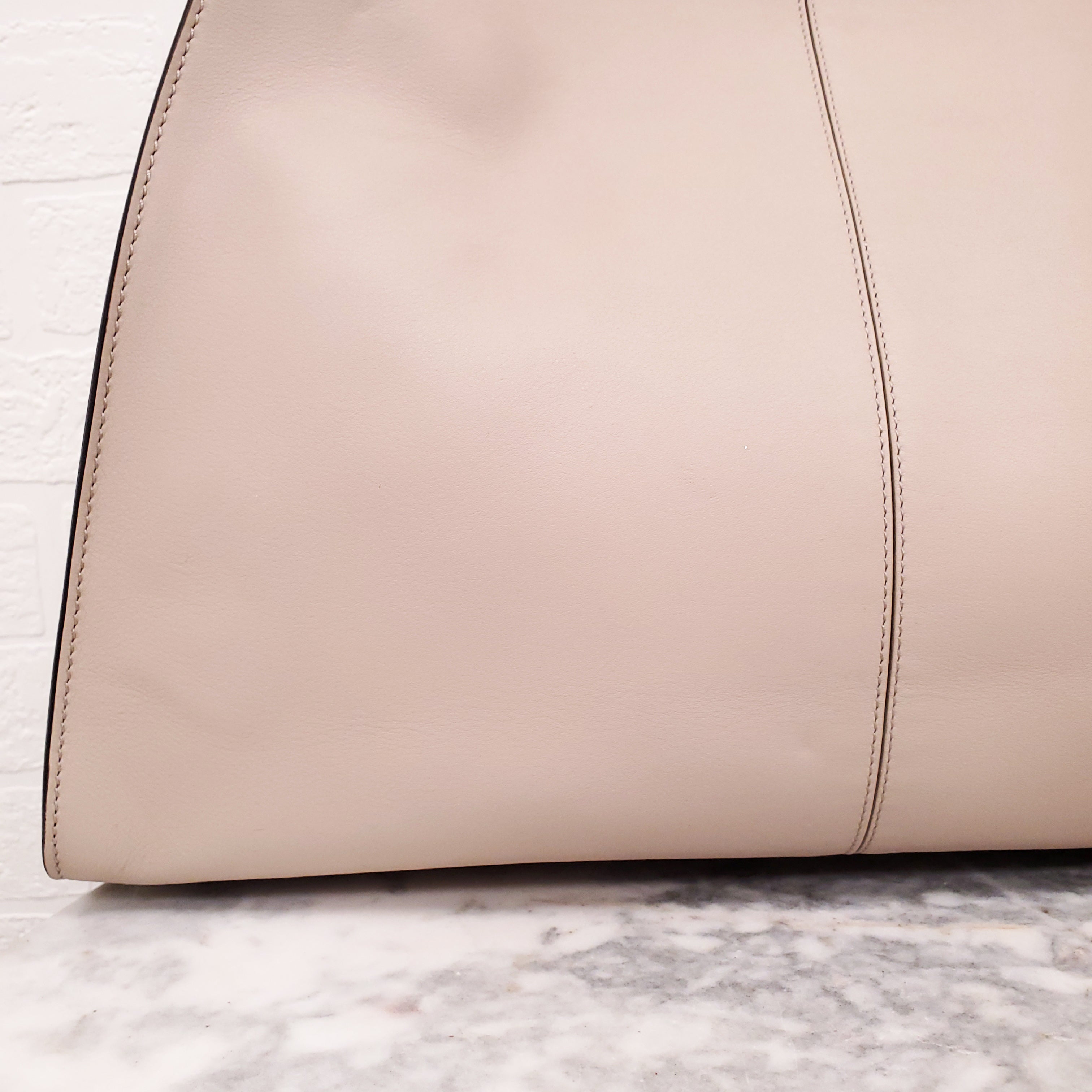 FENDI BEIGE LARGE 'VITELLO SETA CENTURY PEEKABOO' BAG