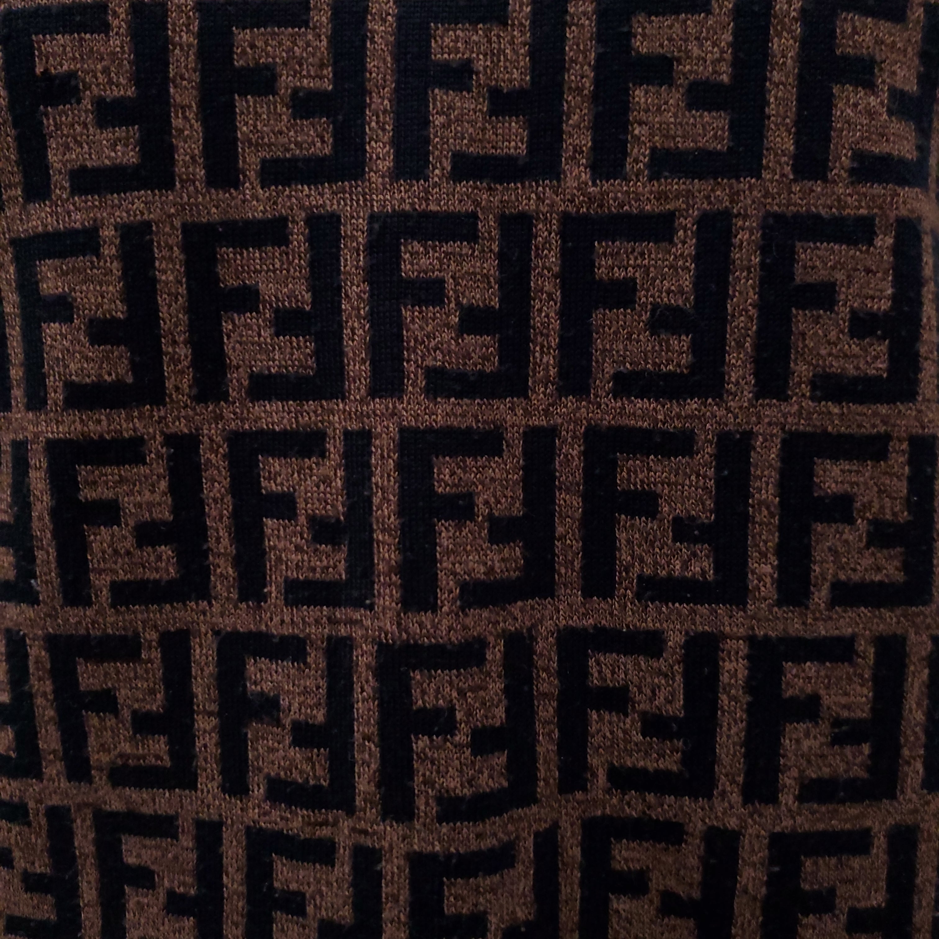 FENDI BROWN LOGO SWEATER - SIZE L