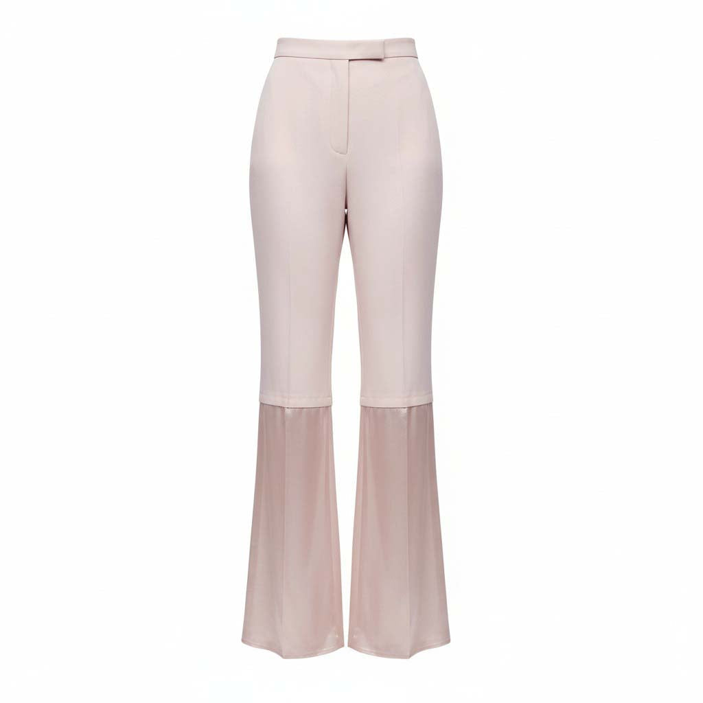 FENDI BLUSH PINK SILK TROUSERS - SIZE 34