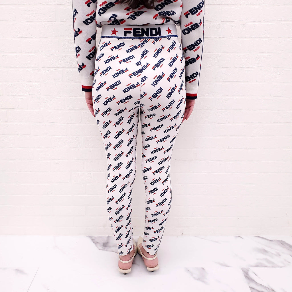 FENDI x FILA LOGO LEGGINGS - SIZE S