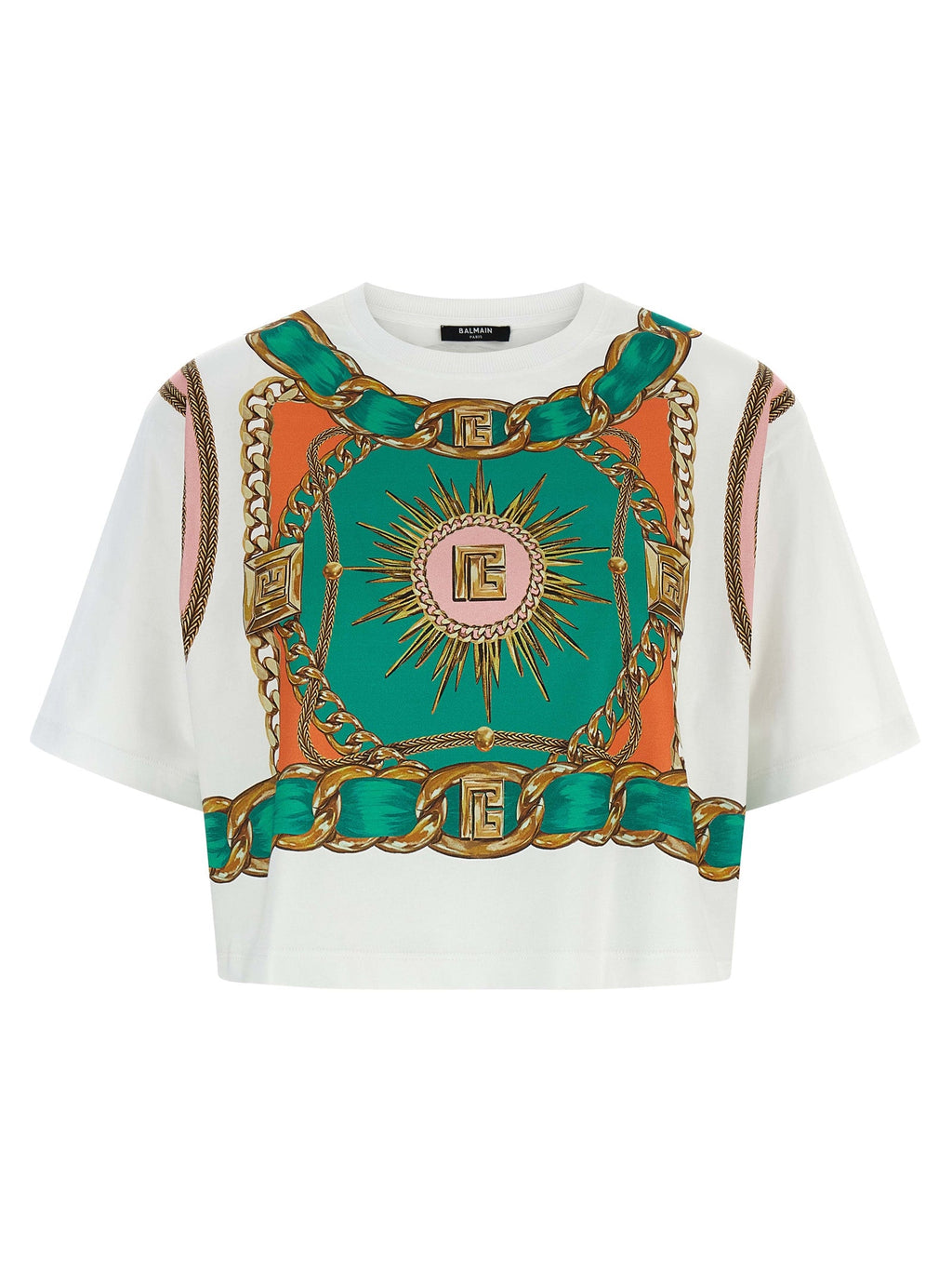 Balmain Women 'Balmain Foulard' Print T-Shirt