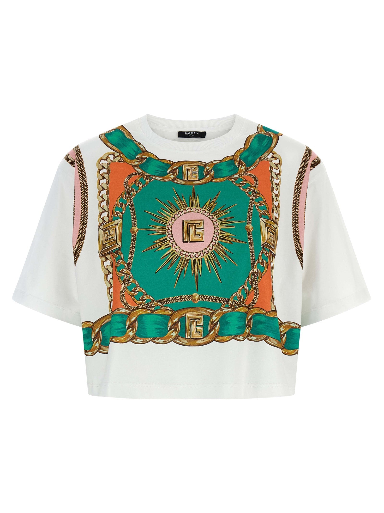 Balmain Women 'Balmain Foulard' Print T-Shirt