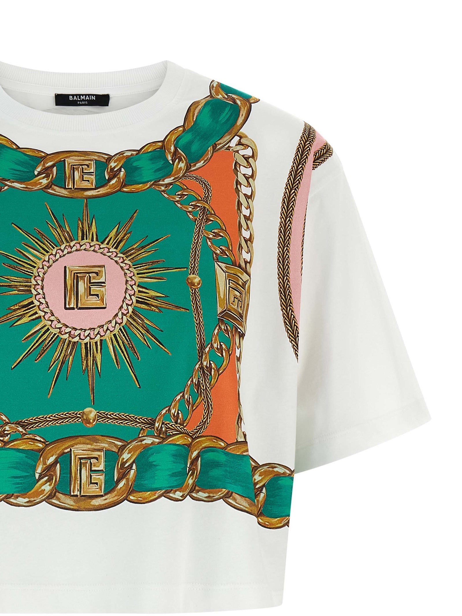 Balmain Women 'Balmain Foulard' Print T-Shirt