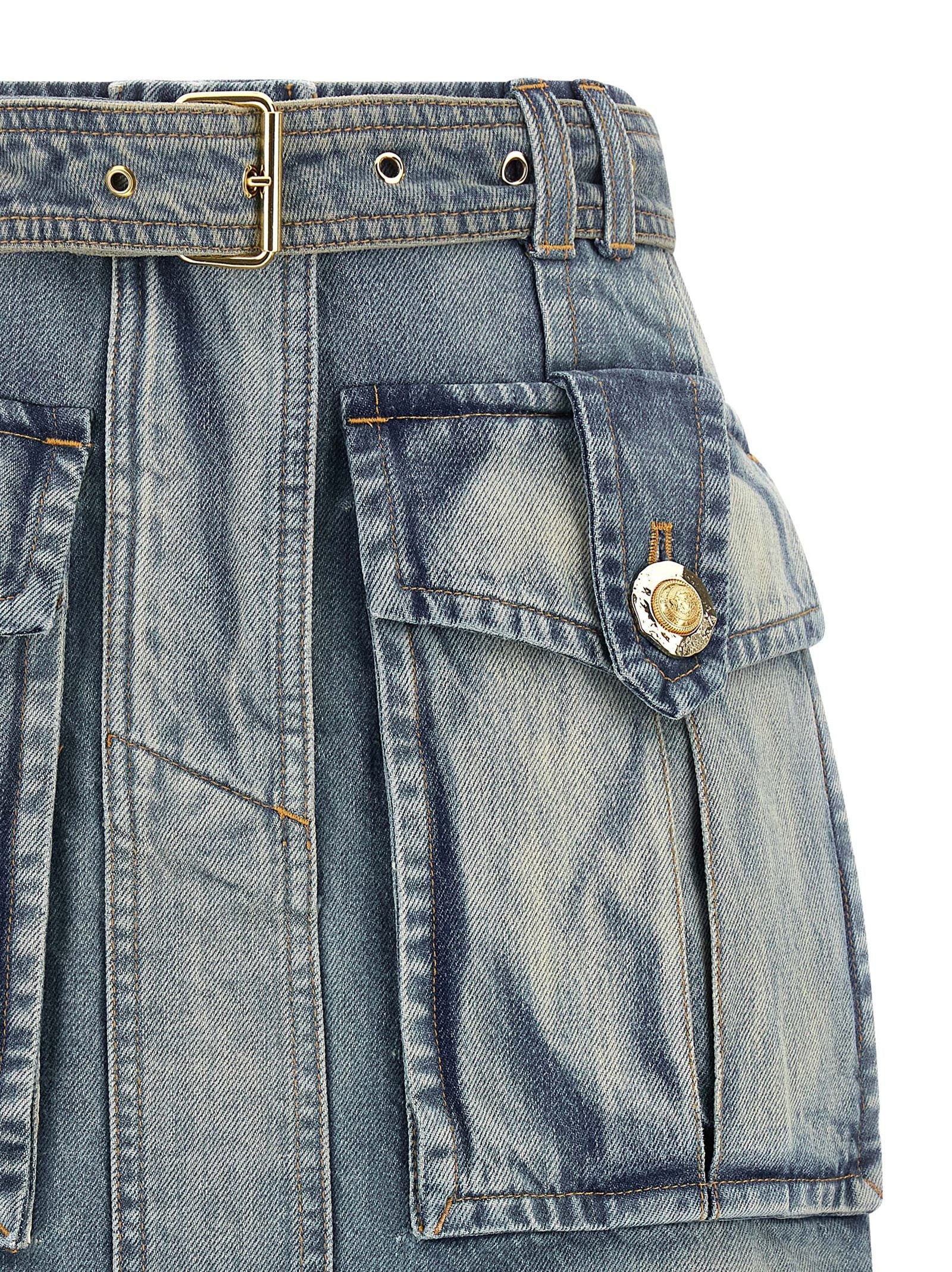 Balmain Women Cargo Pocket Skirt