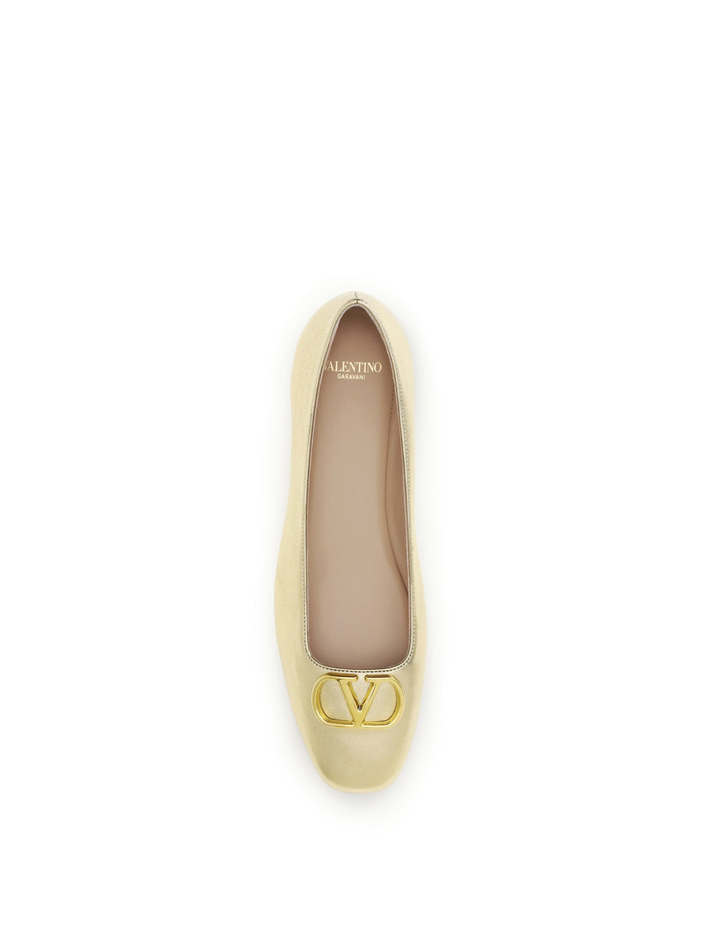 Valentino Garavani Women Vlogo Signature Laminated Nappa Ballerinas