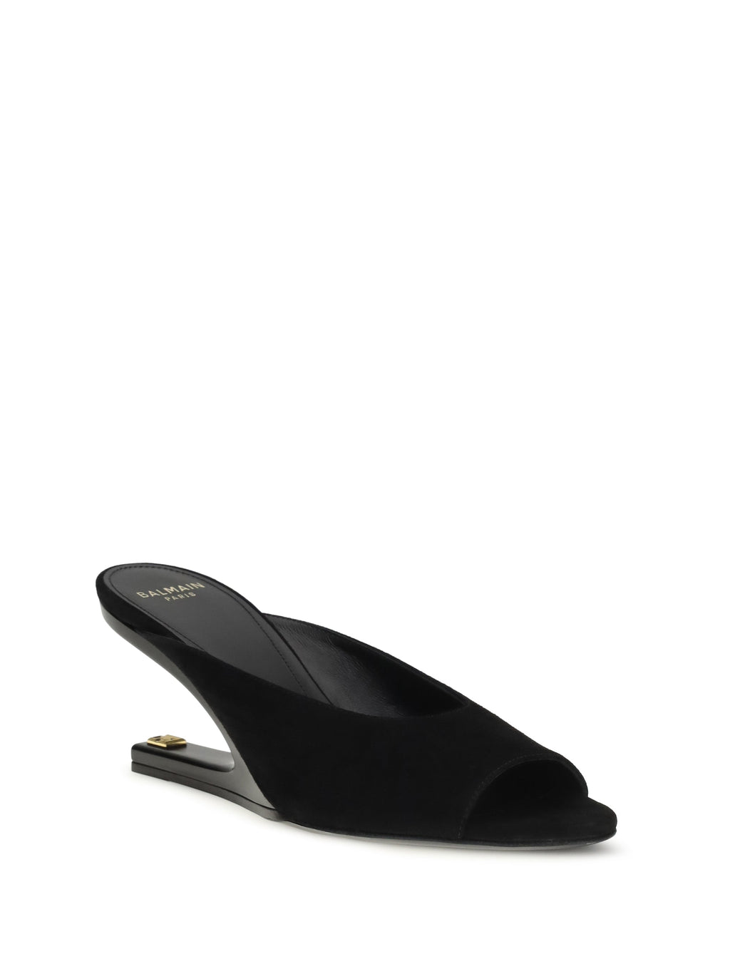 Balmain Women Suede Open-Toe Mules