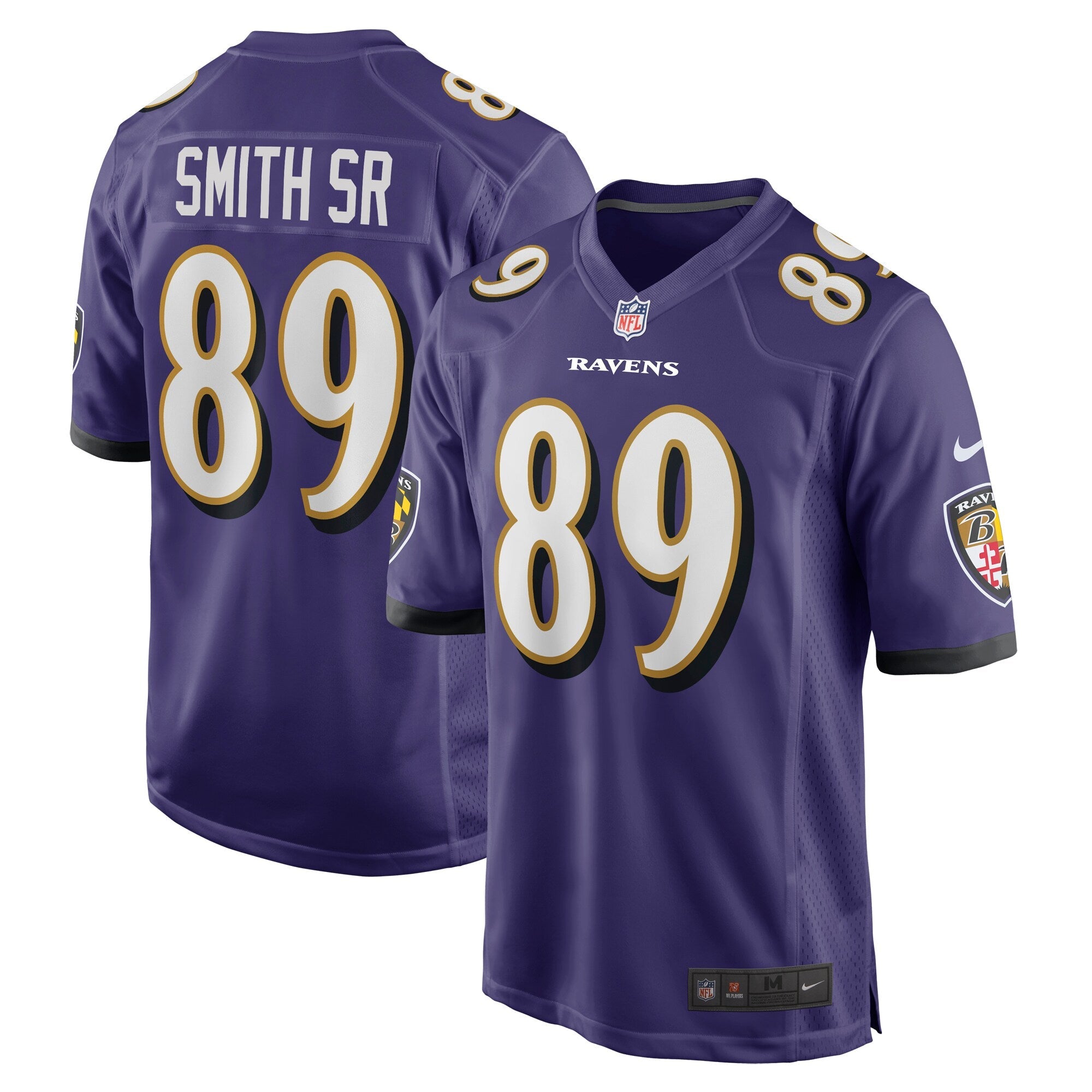 Baltimore Ravens Steve Smith Sr. Purple Retired Player Game Jersey