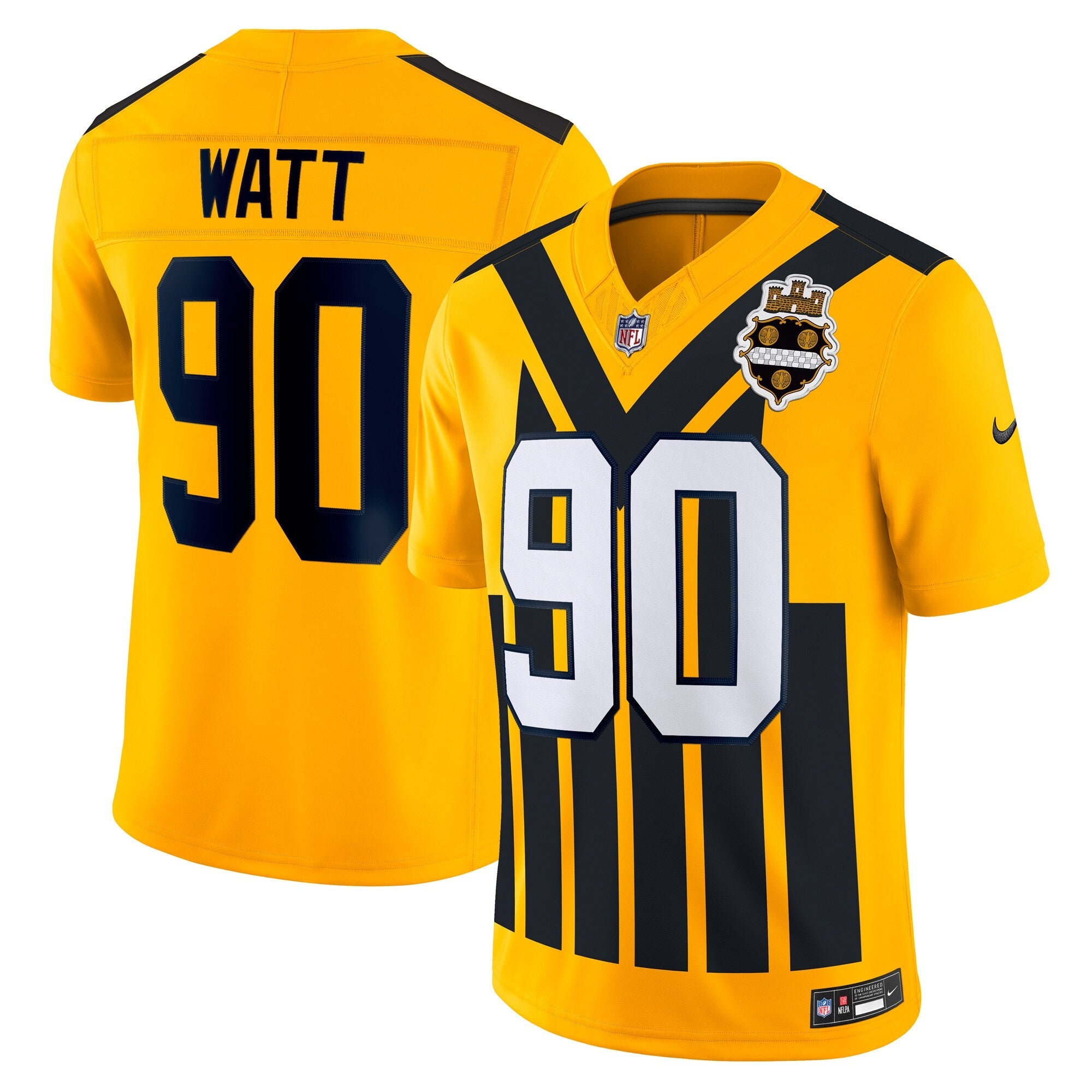 Pittsburgh Steelers T.J. Watt Gold Alternate Vapor F.U.S.E. Limited Jersey