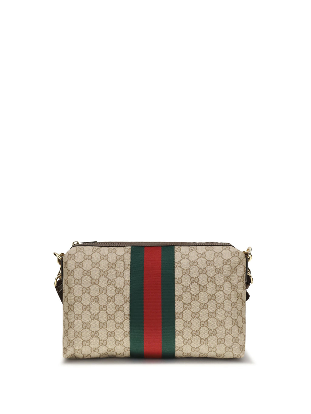 Gucci Men Medium Gg Shoulder Bag With Web Stripe