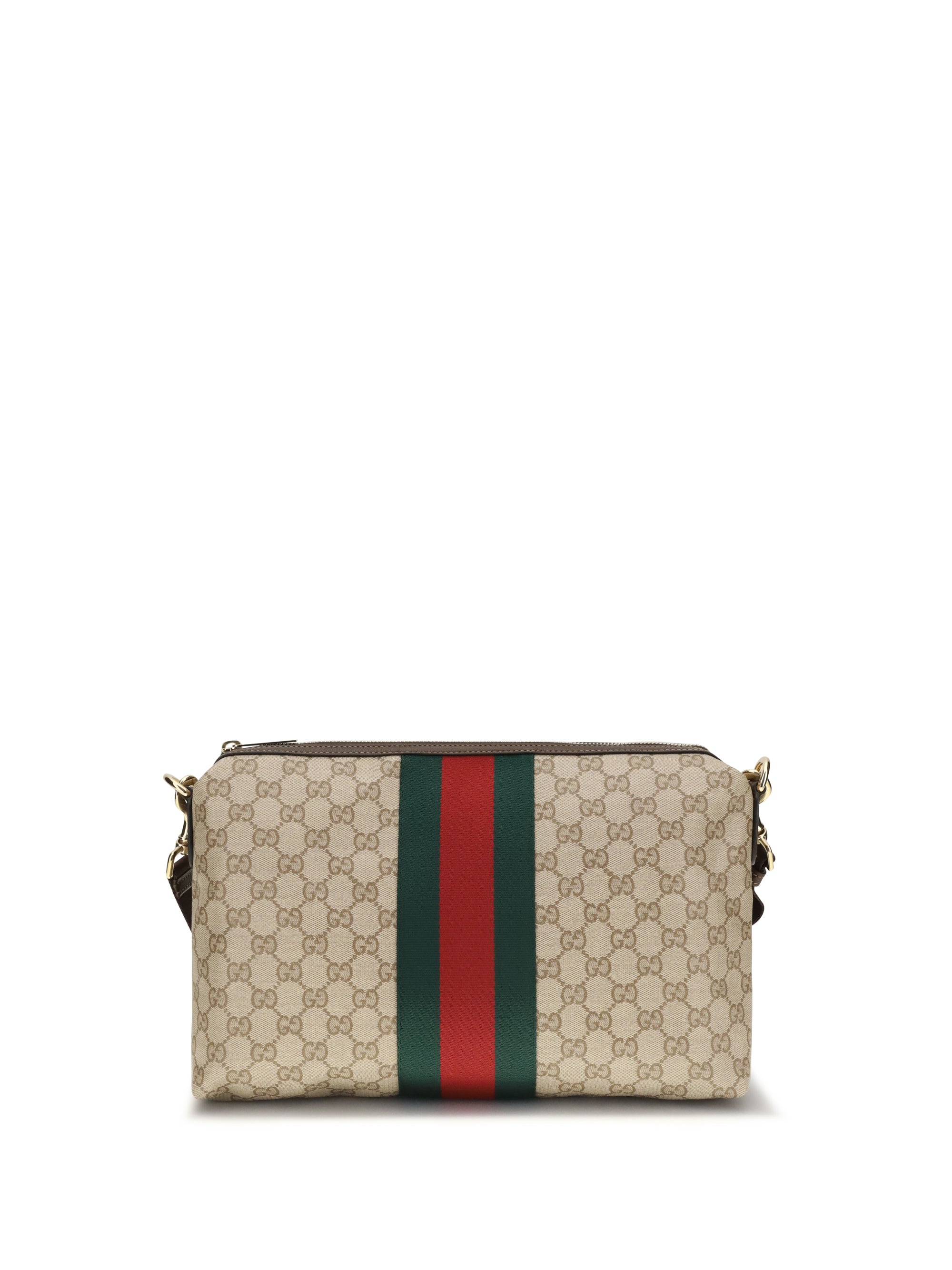 Gucci Men Medium Gg Shoulder Bag With Web Stripe
