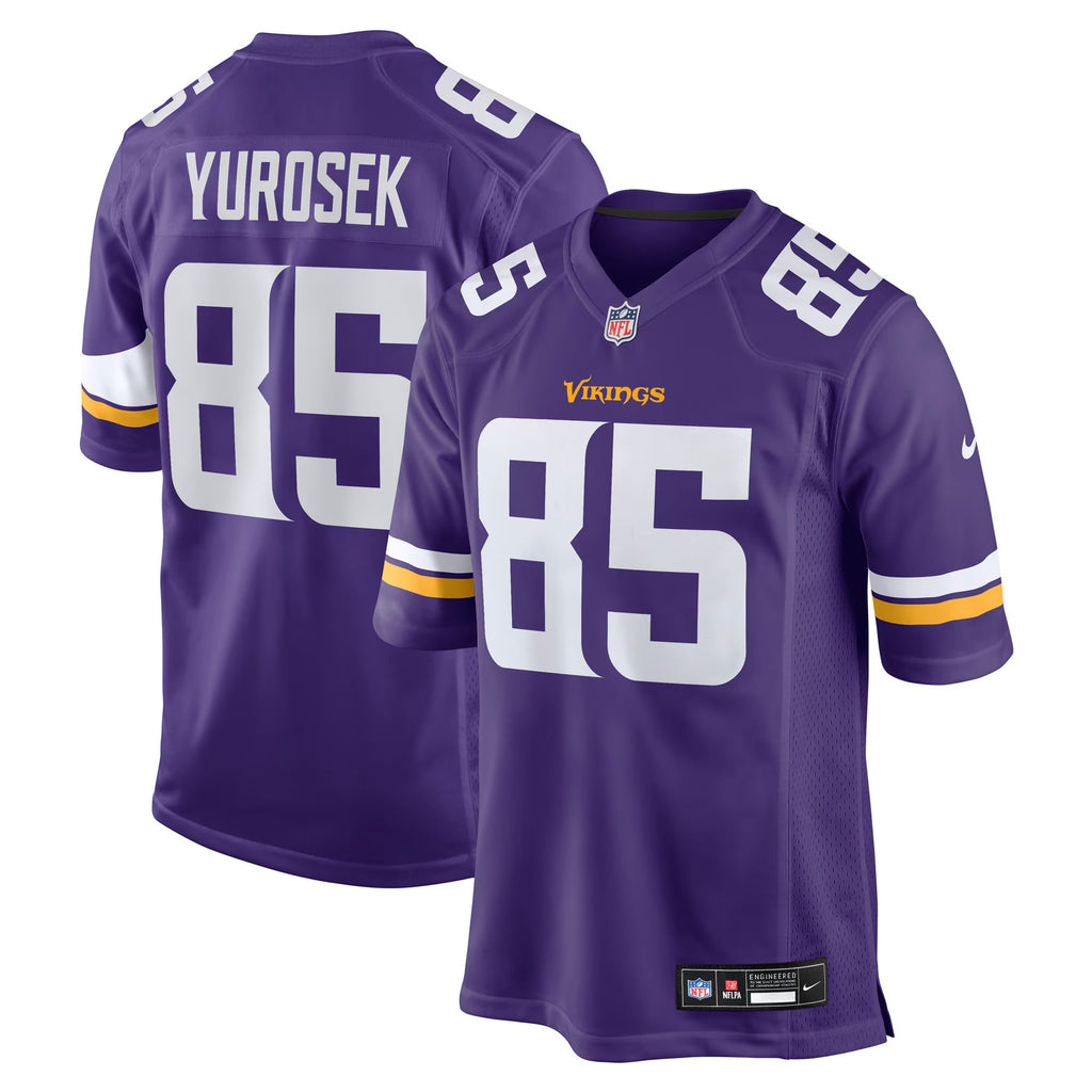 Minnesota Vikings Ben Yurosek Purple Team Game Jersey
