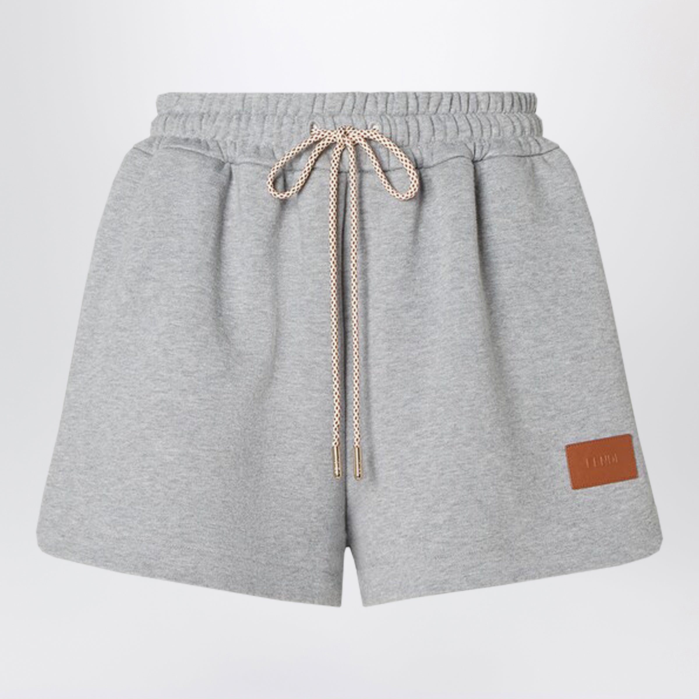 Fendi Grey Cotton Jersey Shorts Women