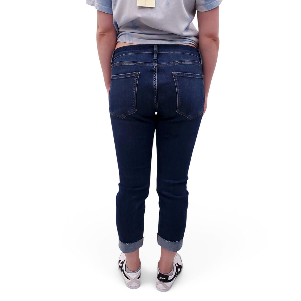 FRAME DARK WASH ‘LE GARÇON’ CUFFED JEANS - SIZE 30