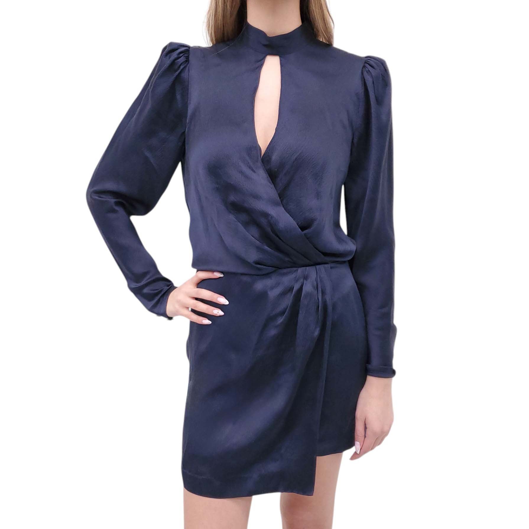FRAME NAVY BLUE CUTOUT DRESS - SIZE S
