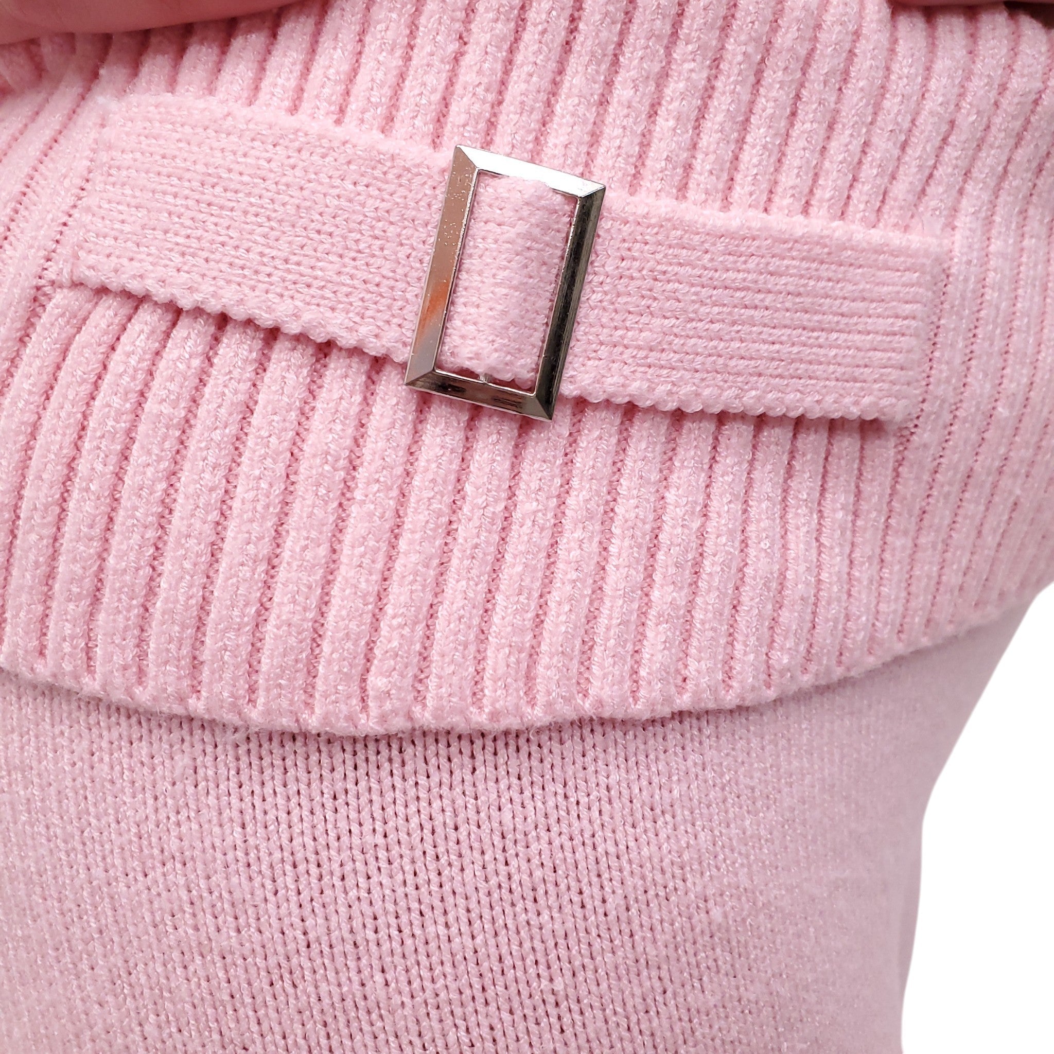 FRANKIES BIKINIS PINK KNIT SWEATSUIT - SIZE M/L