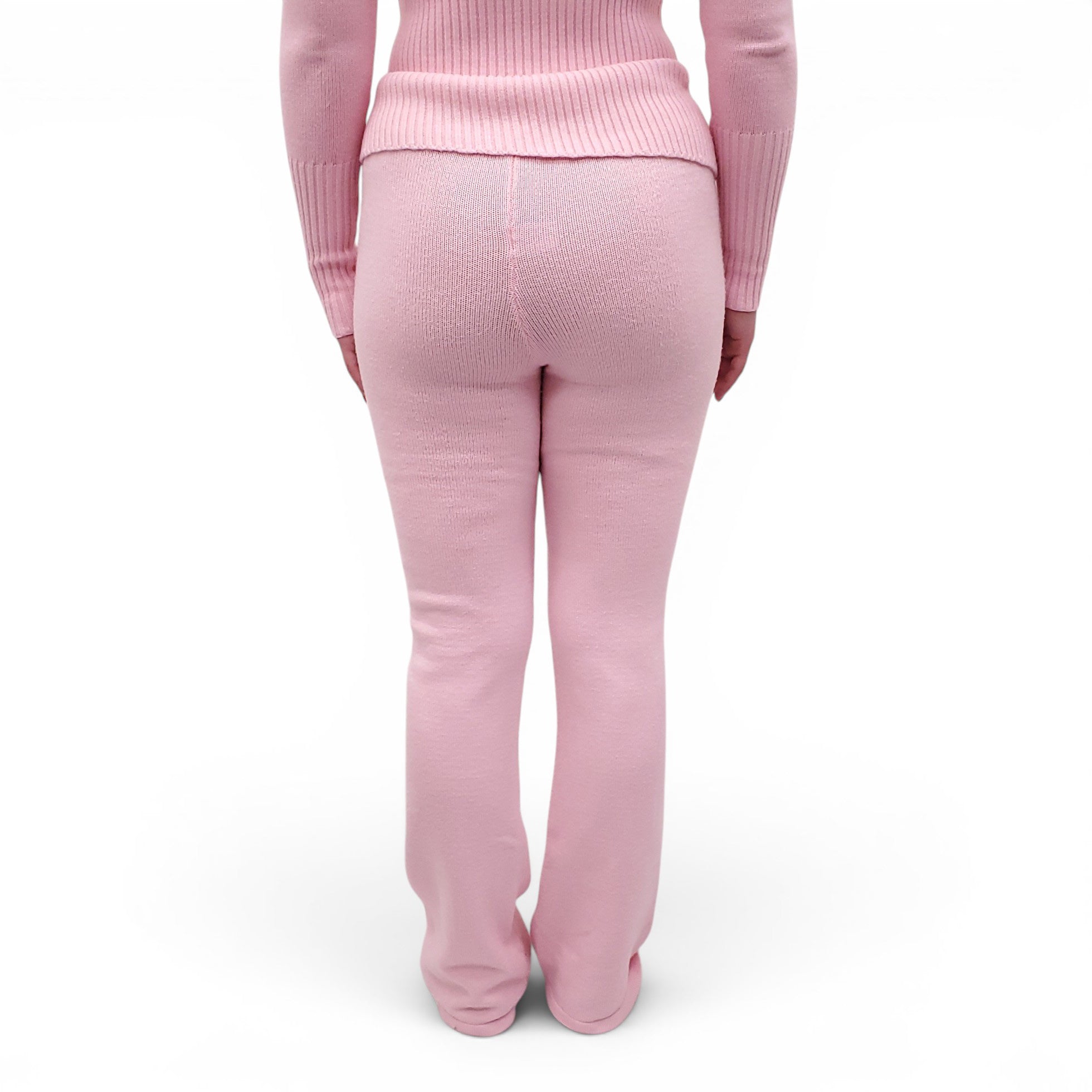 FRANKIES BIKINIS PINK KNIT SWEATSUIT - SIZE M/L